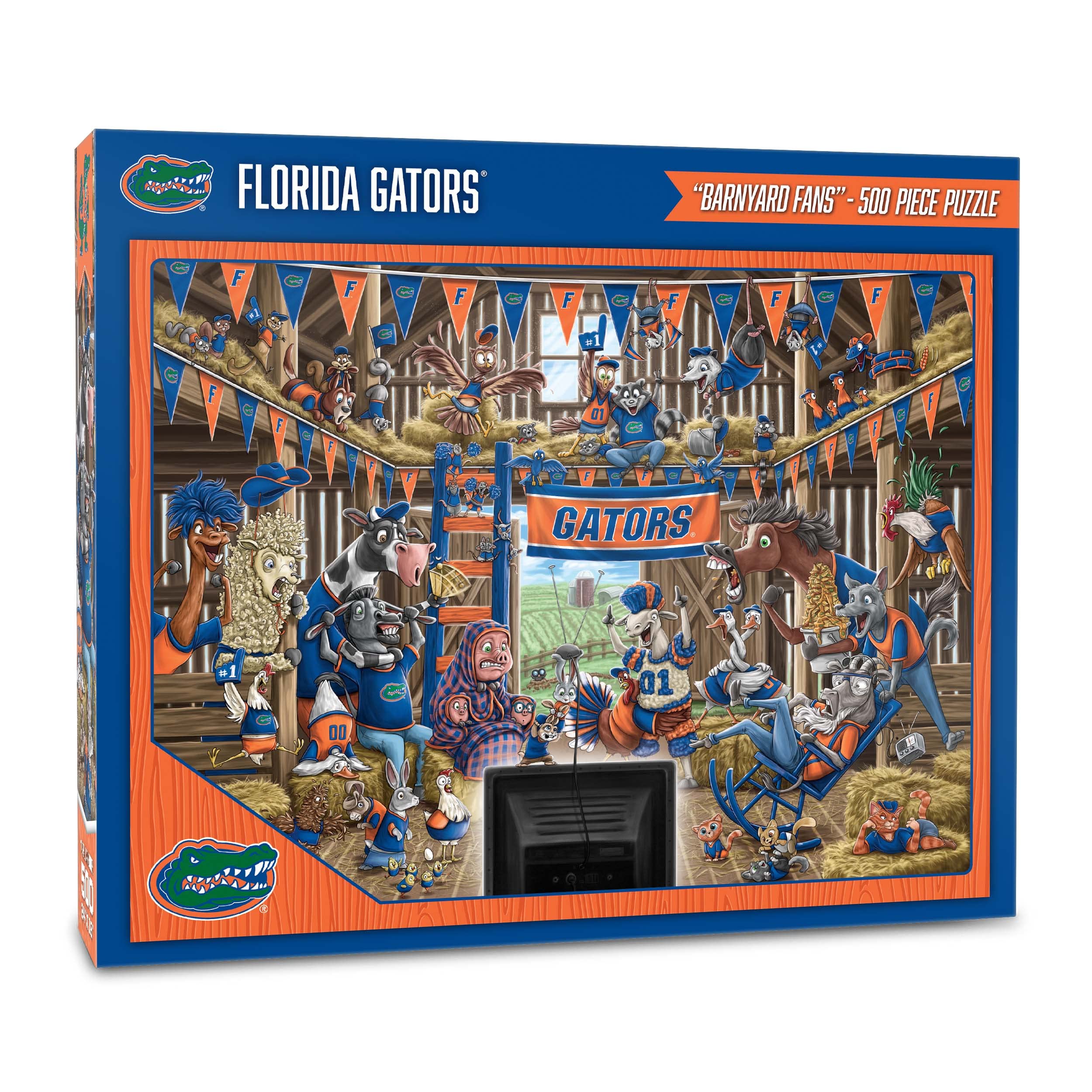 YouTheFan NCAA Florida Gators Barnyard Fans 500pc Puzzle - Sports Collectibles, Sports Memorabilia, Sports Fan Shop, Sports Gifts