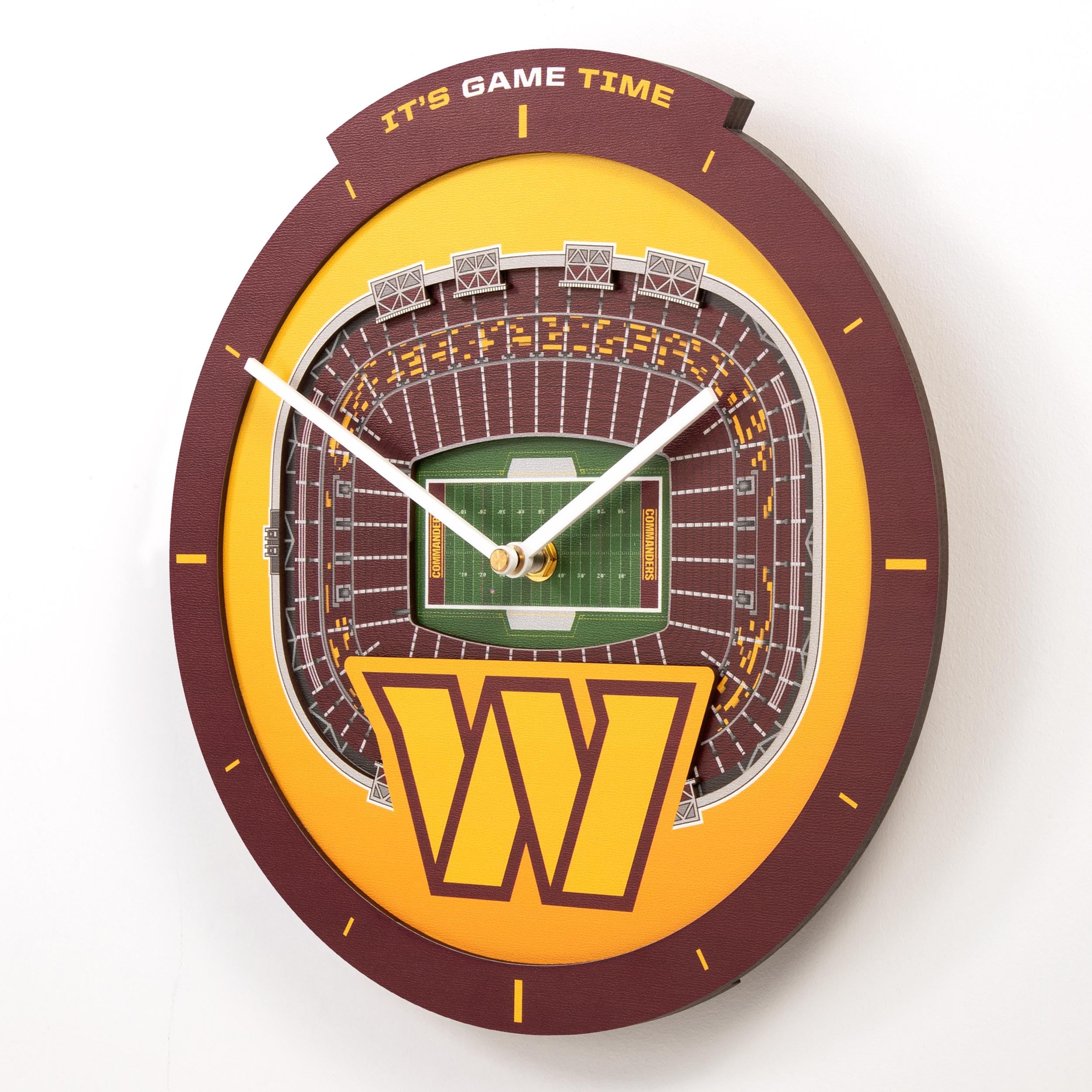 YouTheFan NFL Washington Commanders 3D StadiumView Clock - Sports Collectibles, Sports Memorabilia, Sports Fan Shop, Sports Gifts