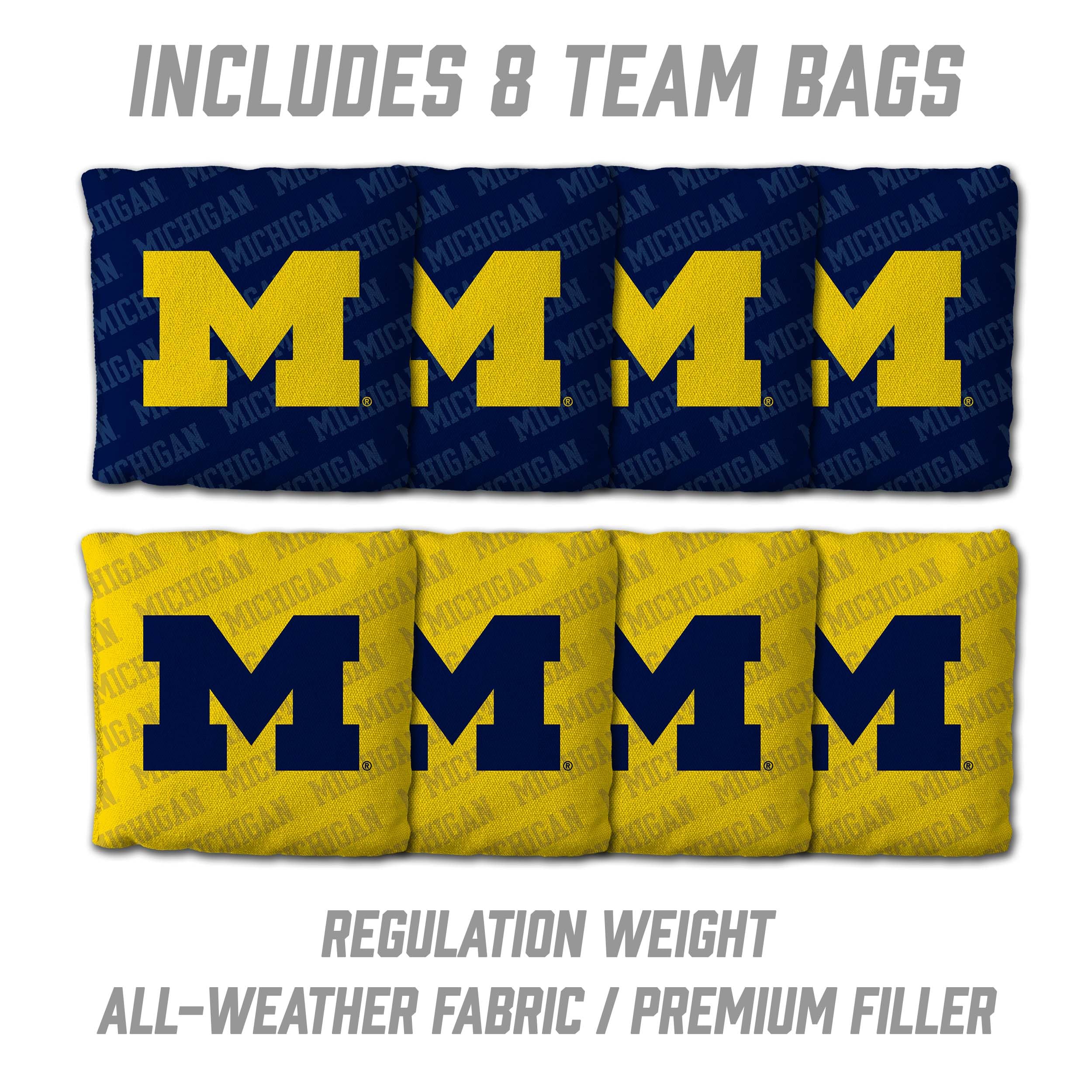 YouTheFan NCAA Michigan Wolverines 2’ x 4’ Professional Wood Cornhole Game with Logo Bags - Sports Collectibles, Sports Memorabilia, Sports Fan Shop, Sports Gifts