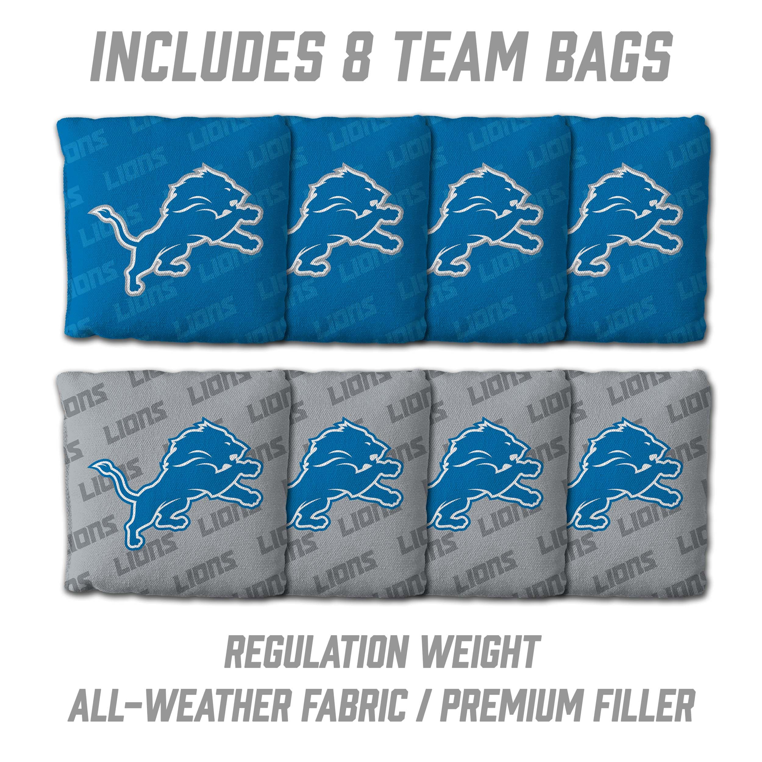 YouTheFan NFL Detroit Lions 2’ x 4’ Professional Wood Cornhole Game with Logo Bags - Sports Collectibles, Sports Memorabilia, Sports Fan Shop, Sports Gifts
