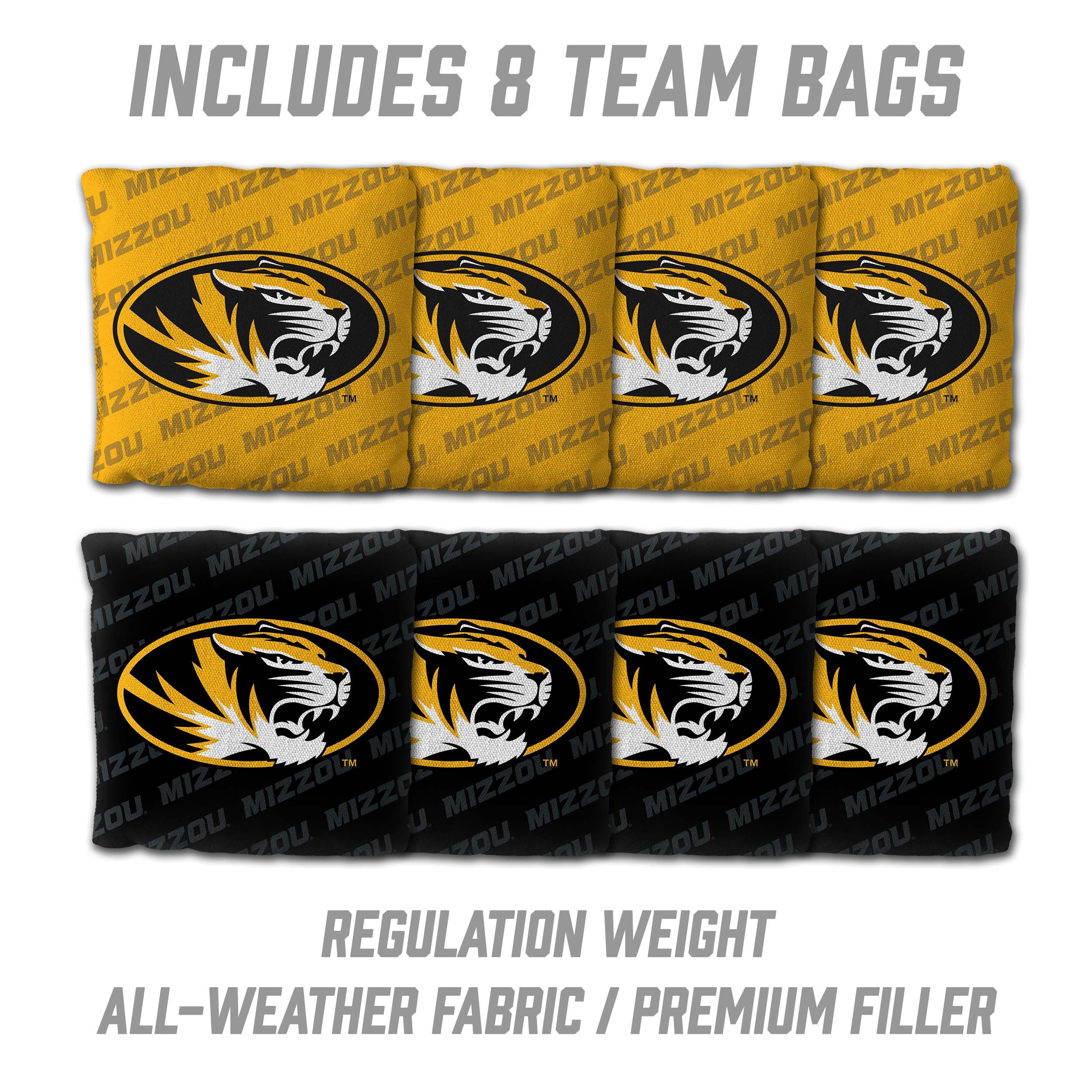 YouTheFan NCAA Missouri Tigers 2’ x 4’ Professional Wood Cornhole Game with Logo Bags - Sports Collectibles, Sports Memorabilia, Sports Fan Shop, Sports Gifts