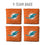 YouTheFan NFL Miami Dolphins Cornhole Bags - 4PK - Orange - Sports Collectibles, Sports Memorabilia, Sports Fan Shop, Sports Gifts