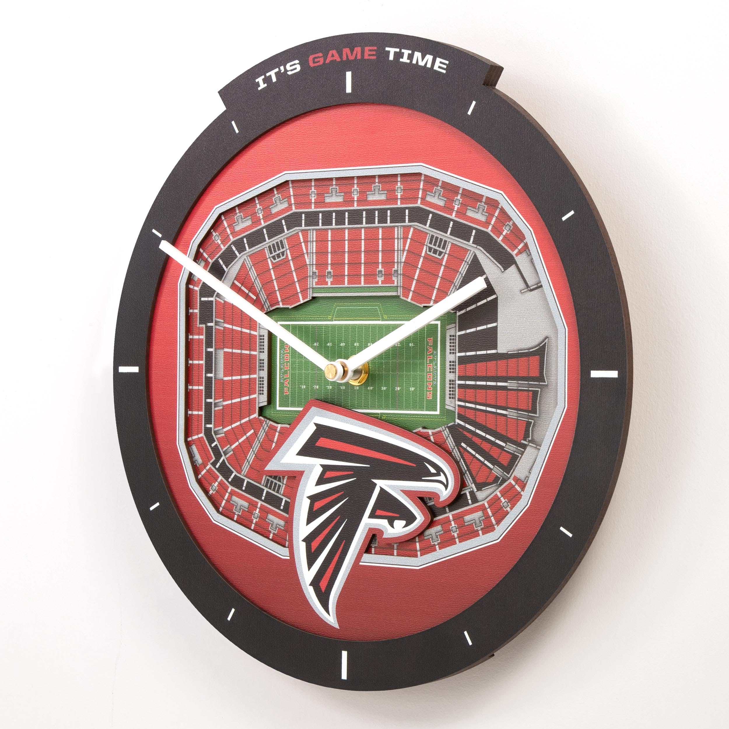 YouTheFan NFL Atlanta Falcons 3D StadiumView Clock - Sports Gifts, Sports Memorabilia, Sports Collectibles, Fan Shop