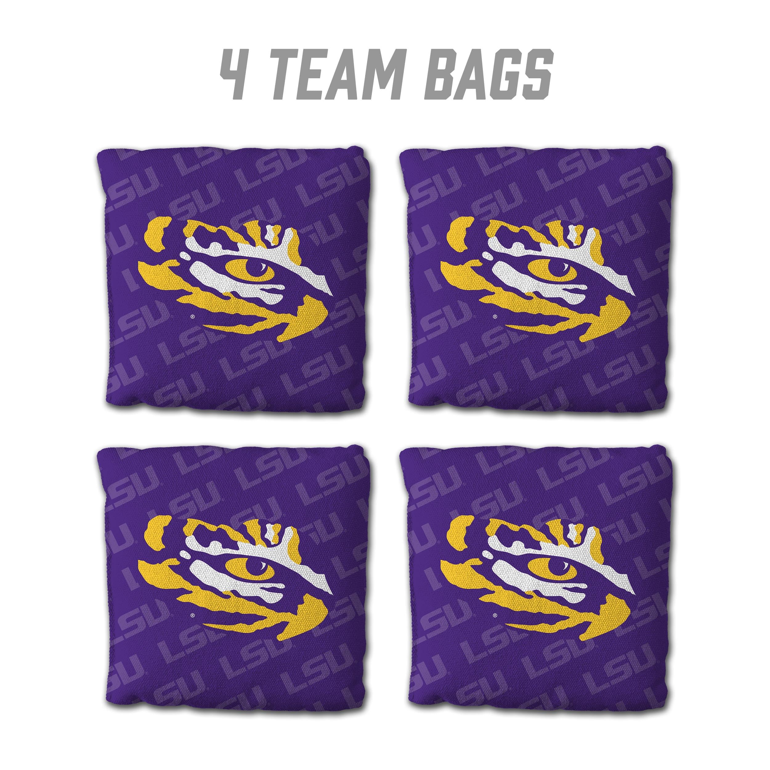 YouTheFan NCAA LSU Tigers Cornhole Bags - 4PK - Purple - Sports Collectibles, Sports Memorabilia, Sports Fan Shop, Sports Gifts