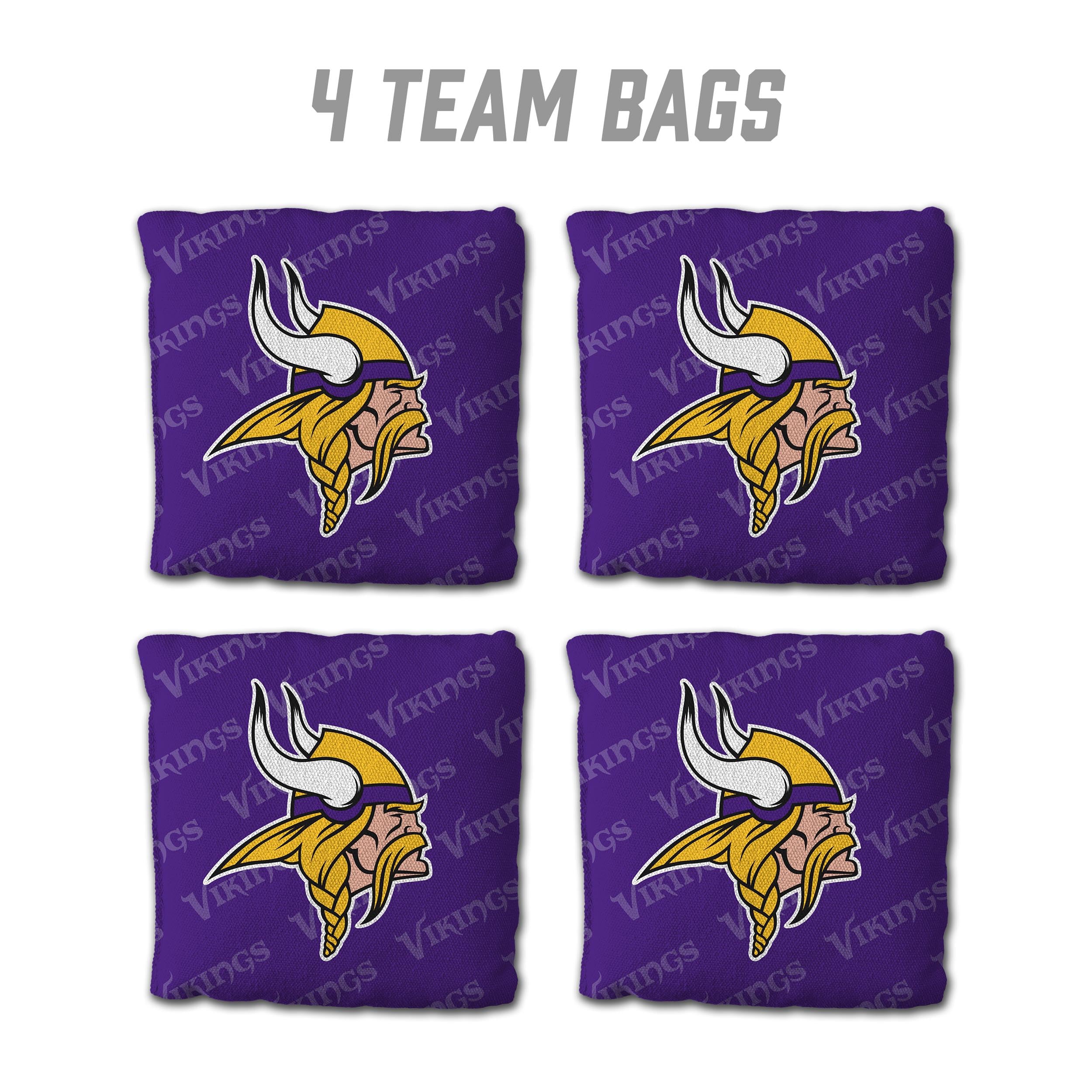 YouTheFan NFL Minnesota Vikings Cornhole Bags - 4PK - Purple - Sports Collectibles, Sports Memorabilia, Sports Fan Shop, Sports Gifts