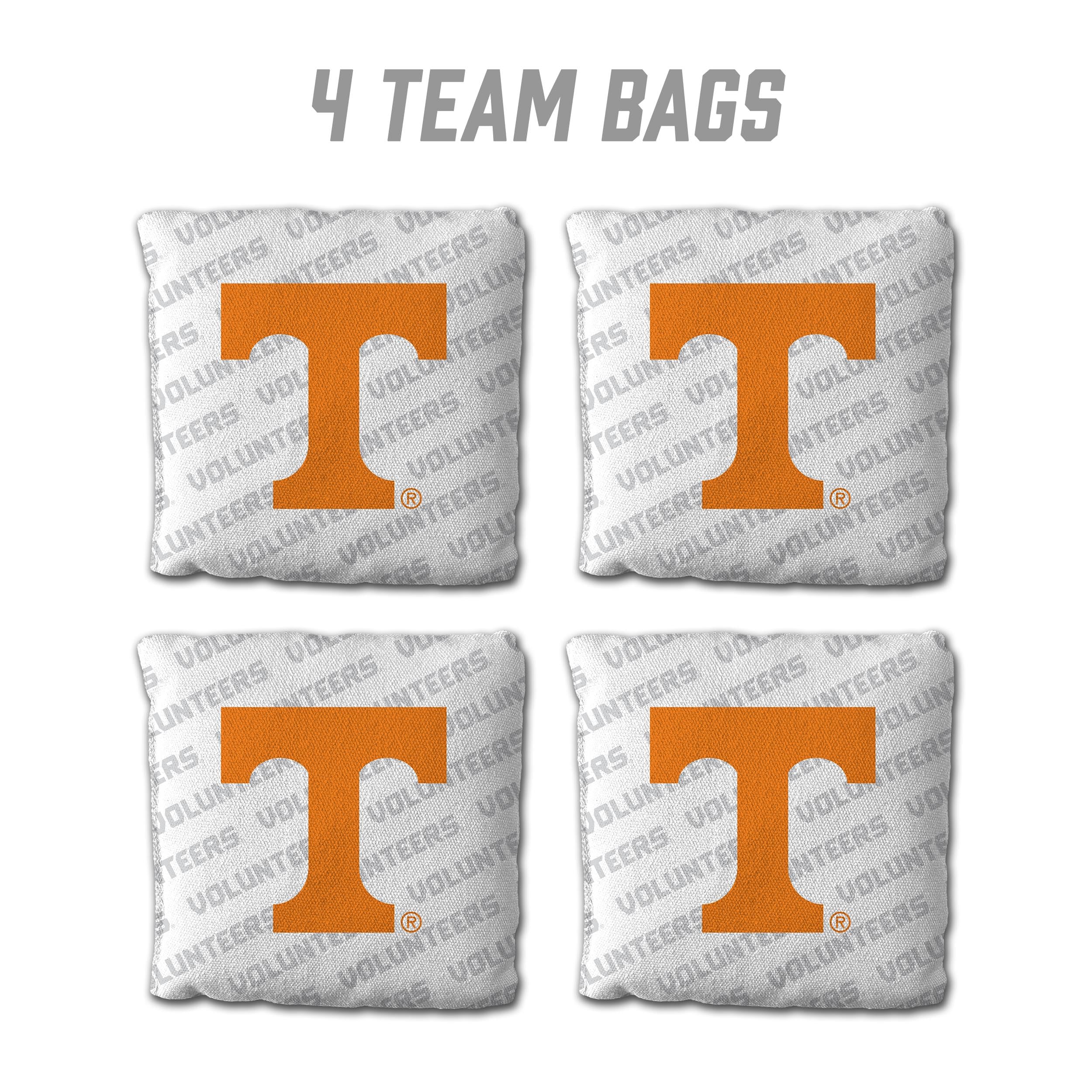 YouTheFan NCAA Tennessee Volunteers Cornhole Bags - 4PK - White - Sports Collectibles, Sports Memorabilia, Sports Fan Shop, Sports Gifts