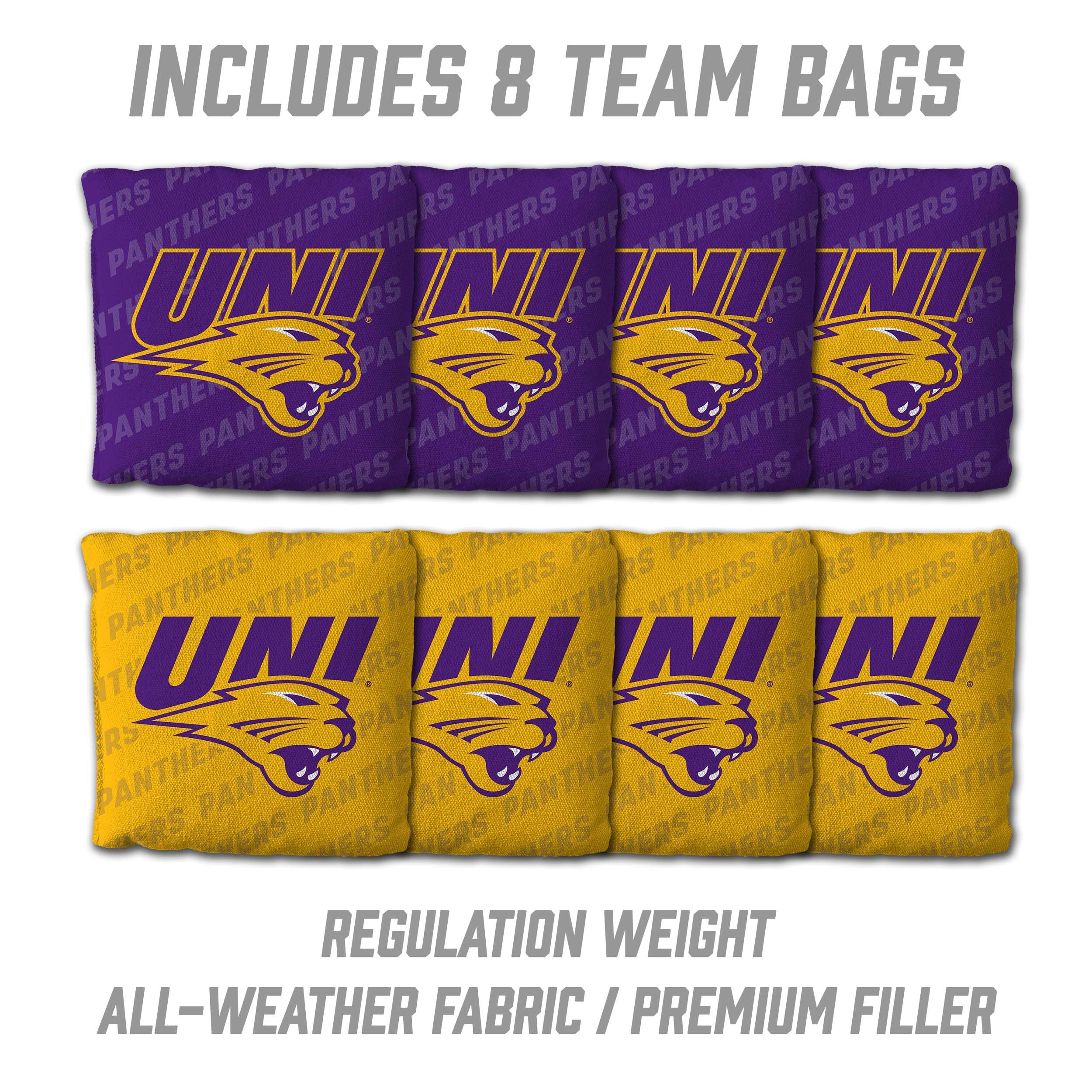 YouTheFan NCAA Northern Iowa Panthers 2’ x 4’ Professional Wood Cornhole Game with Logo Bags - Sports Collectibles, Sports Memorabilia, Sports Fan Shop, Sports Gifts