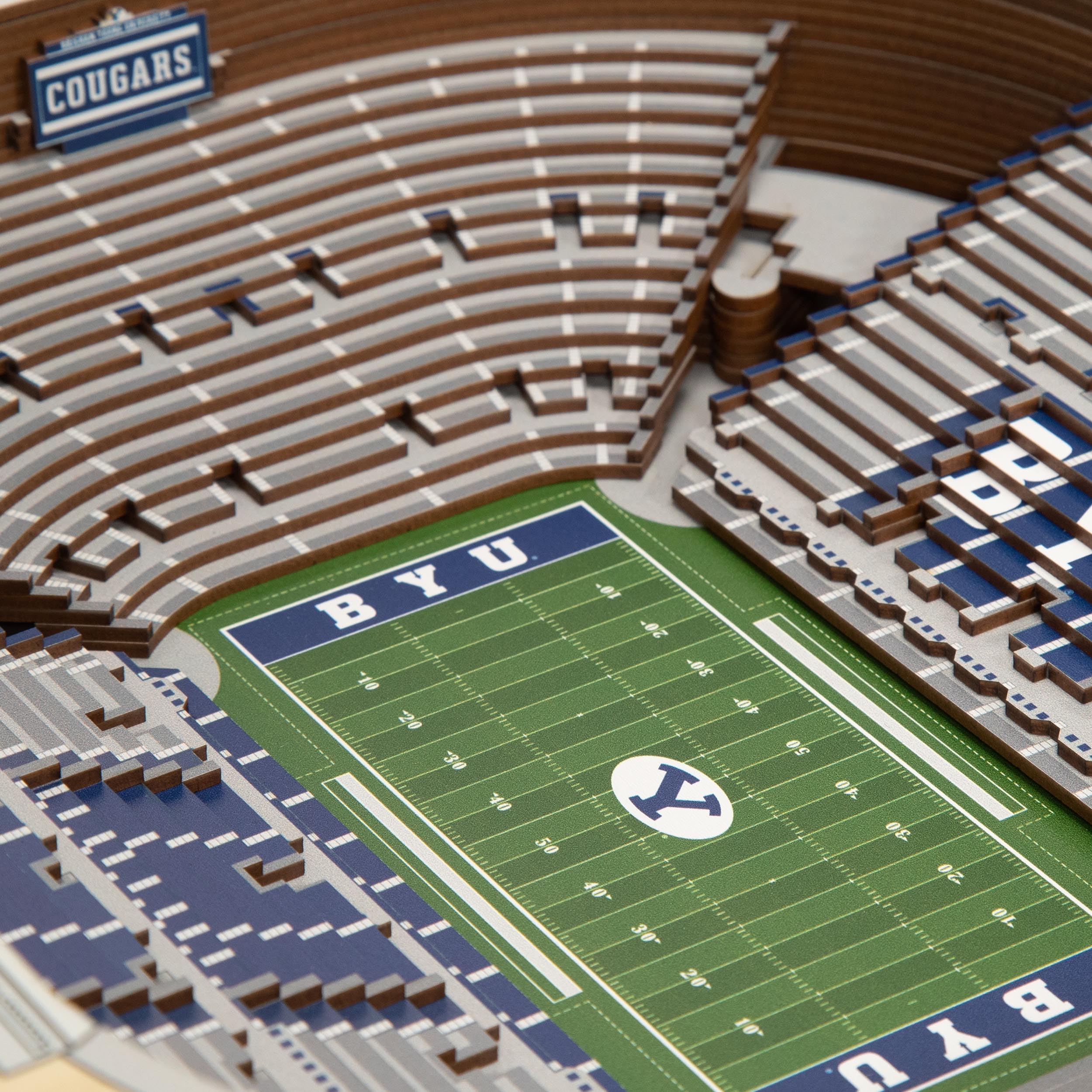 YouTheFan NCAA BYU Cougars 25-Layer StadiumViews 3D Wall Art - LaVell Edwards Stadium - Sports Collectibles, Sports Memorabilia, Sports Fan Shop, Sports Gifts