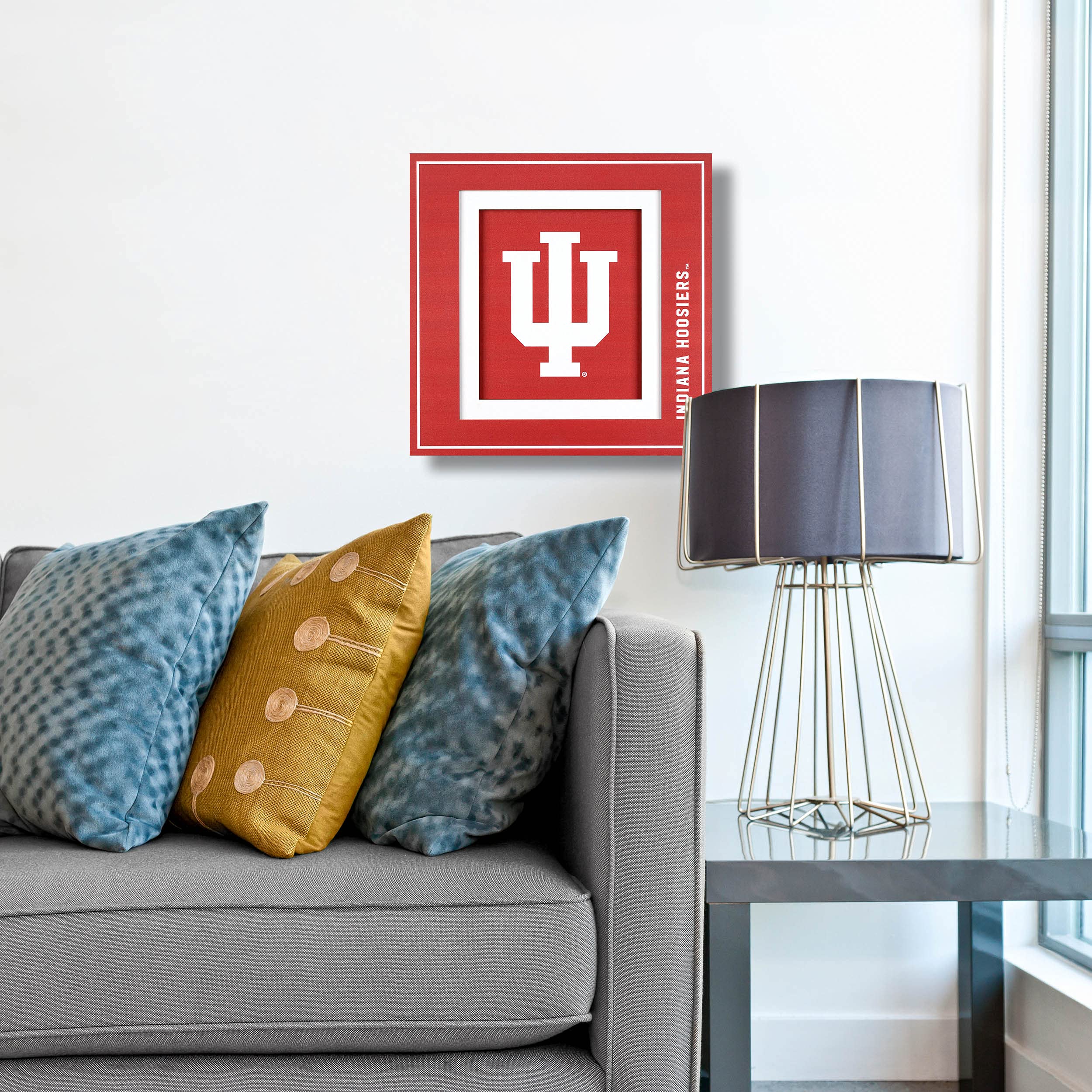 YouTheFan NCAA Indiana Hoosiers 3D Logo Series Wall Art - 12x12 - Sports Collectibles, Sports Memorabilia, Sports Fan Shop, Sports Gifts