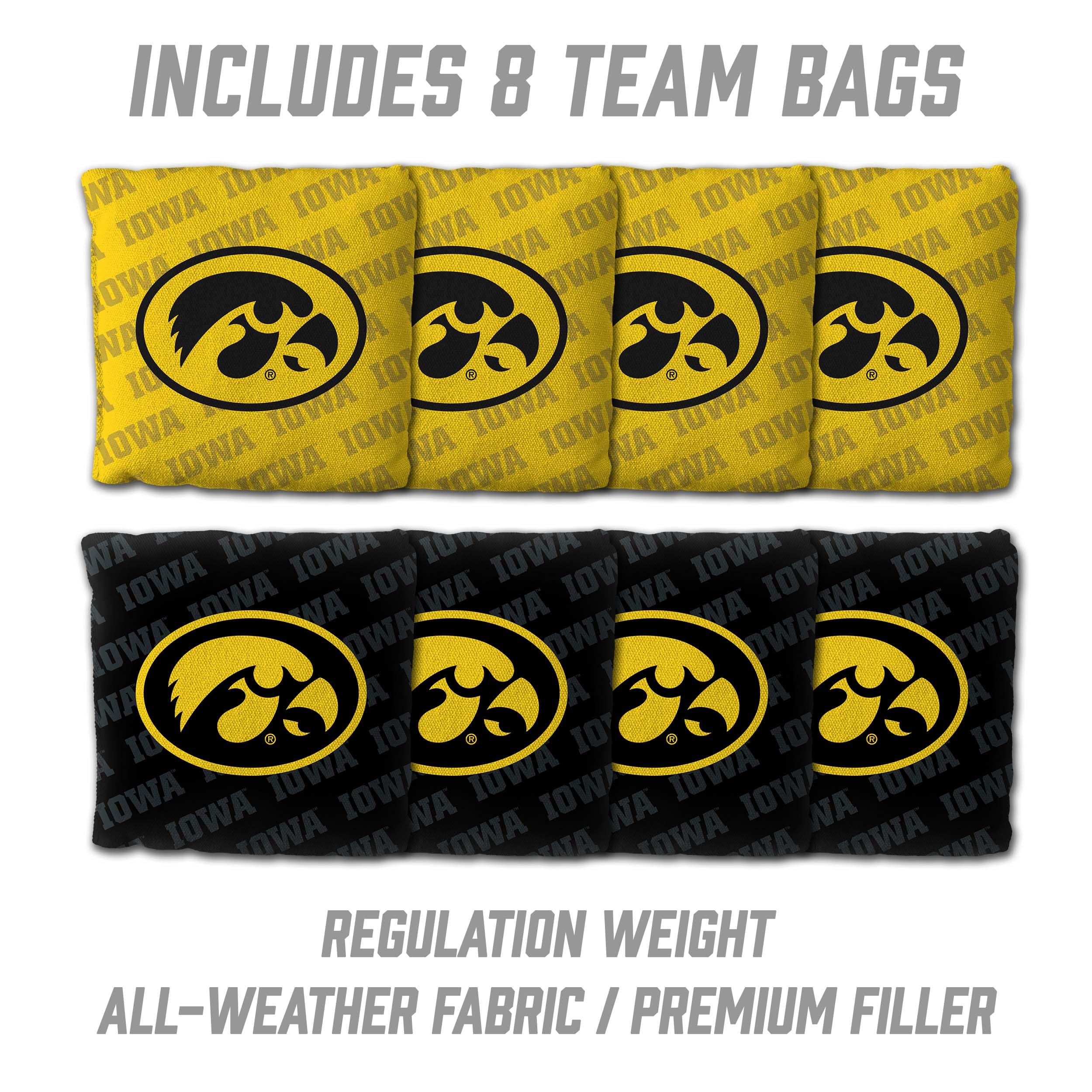YouTheFan NCAA Iowa Hawkeyes 2’ x 4’ Professional Wood Cornhole Game with Logo Bags - Sports Collectibles, Sports Memorabilia, Sports Fan Shop, Sports Gifts