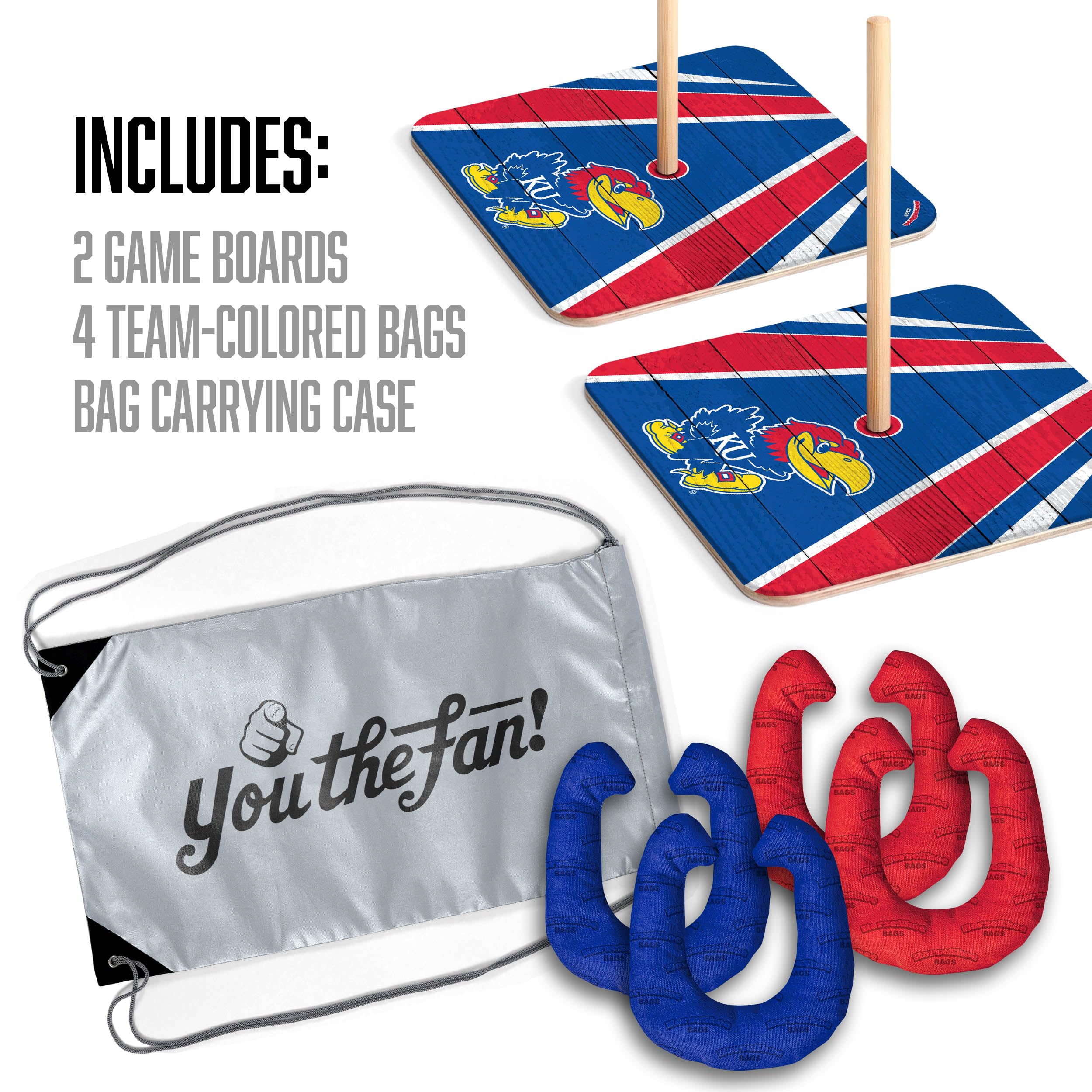 YouTheFan NCAA Kansas Jayhawks Horseshoe Bags - Sports Collectibles, Sports Memorabilia, Sports Fan Shop, Sports Gifts