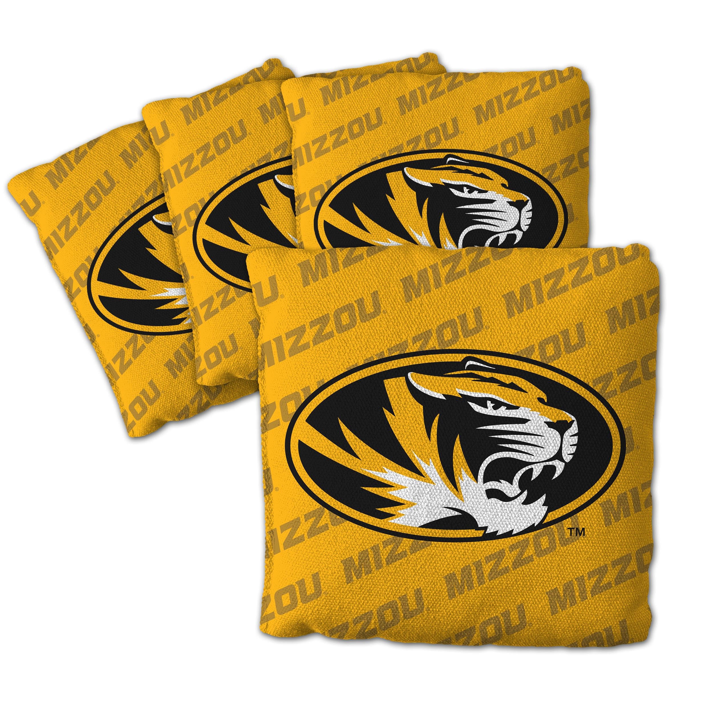 YouTheFan NCAA Missouri Tigers Cornhole Bags - 4PK - Yellow - Sports Collectibles, Sports Memorabilia, Sports Fan Shop, Sports Gifts