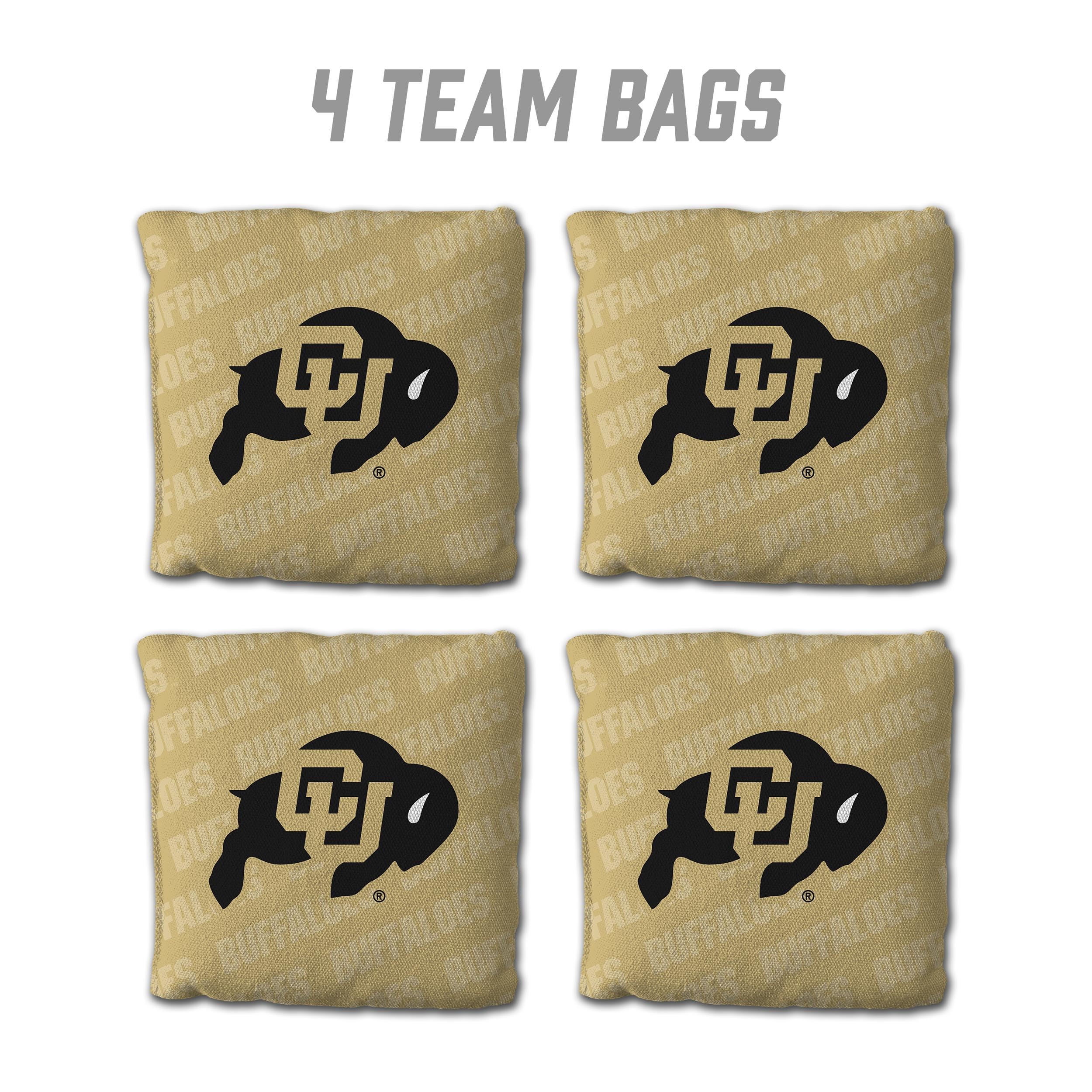 YouTheFan NCAA Colorado Buffaloes Cornhole Bags - 4PK - Gold - Sports Collectibles, Sports Memorabilia, Sports Fan Shop, Sports Gifts