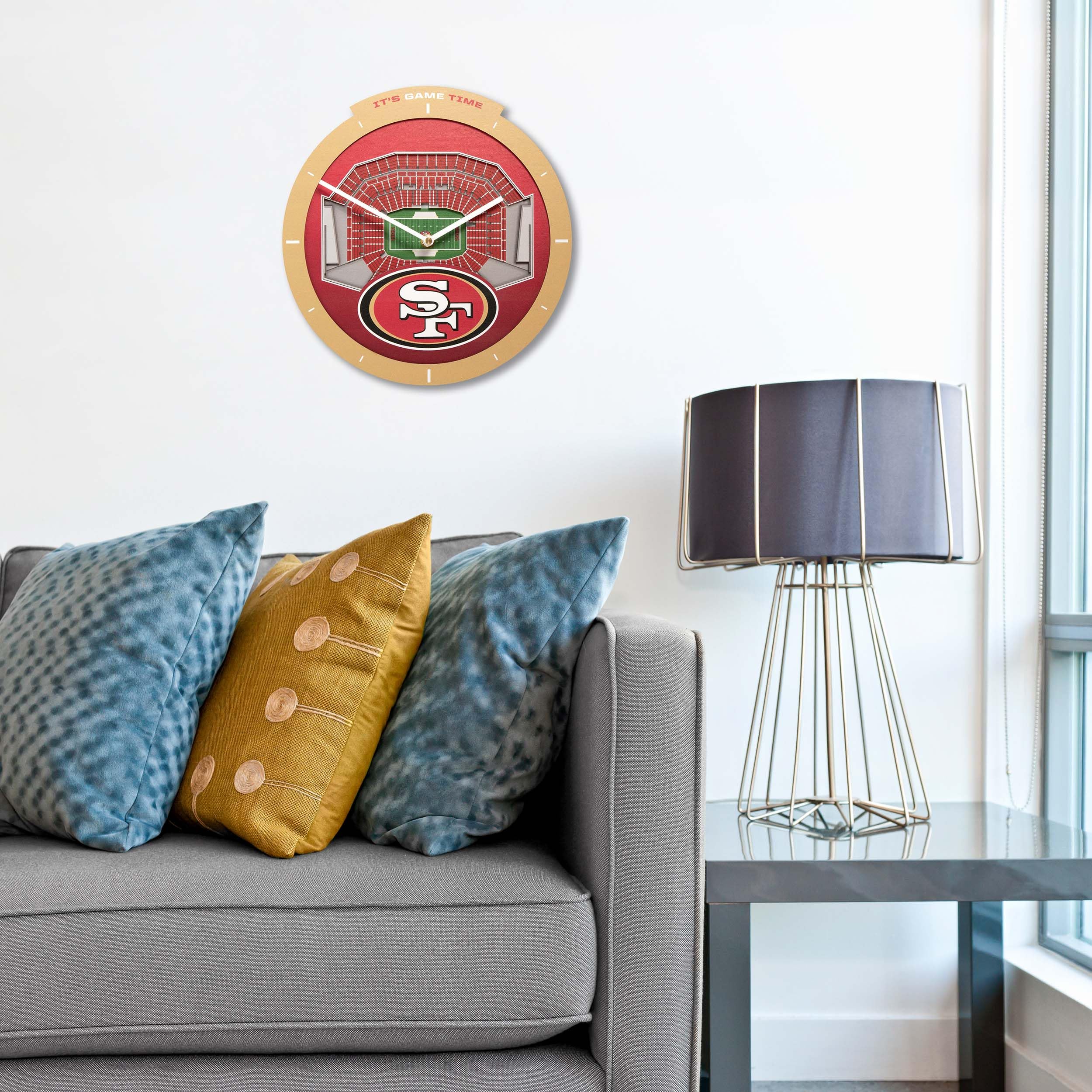 YouTheFan NFL San Francisco 49ers 3D StadiumView Clock - Sports Collectibles, Sports Memorabilia, Sports Fan Shop, Sports Gifts