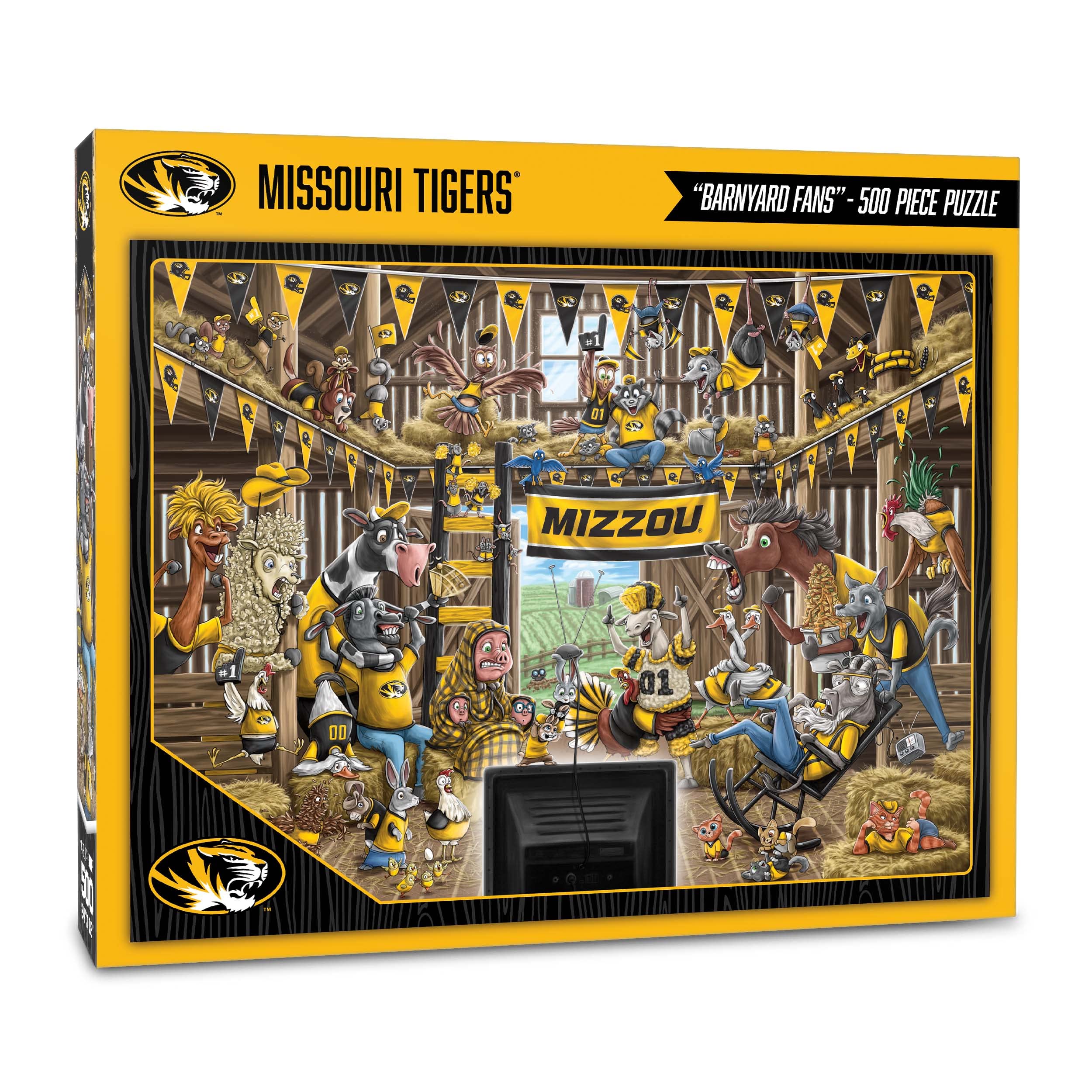 YouTheFan NCAA Missouri Tigers Barnyard Fans 500pc Puzzle - Sports Collectibles, Sports Memorabilia, Sports Fan Shop, Sports Gifts