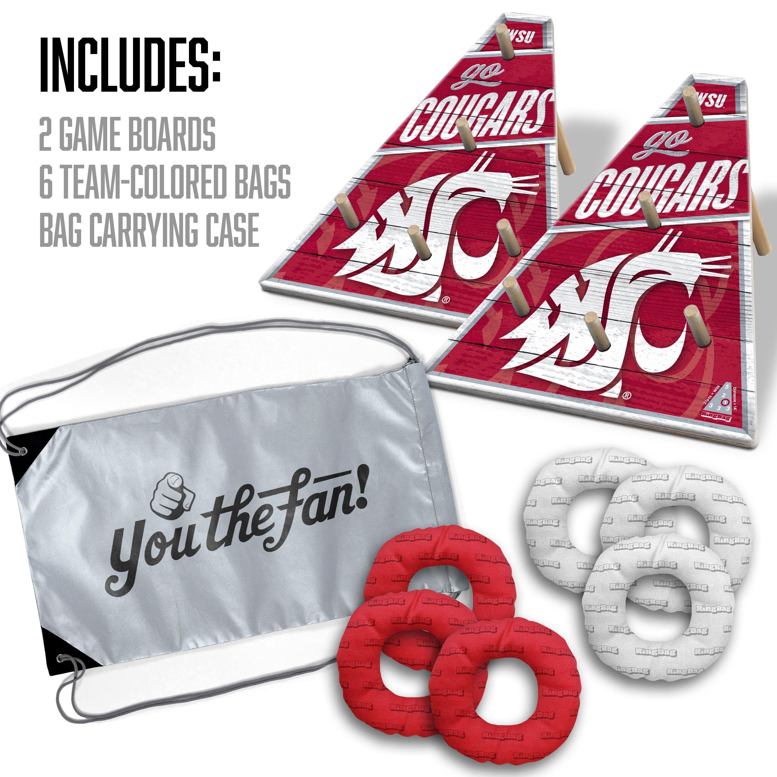 YouTheFan NCAA Washington State Cougars RingBag - Sports Collectibles, Sports Memorabilia, Sports Fan Shop, Sports Gifts
