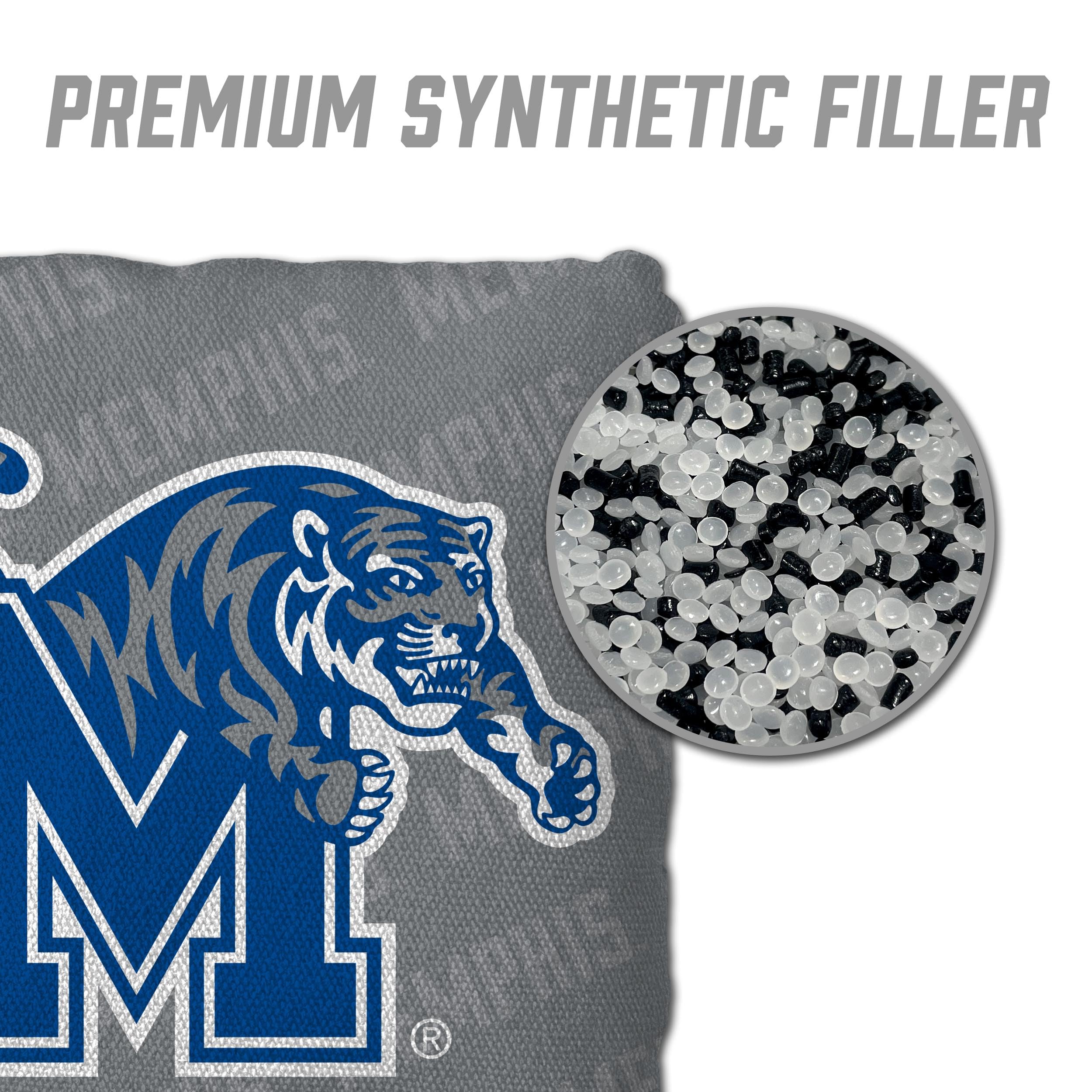 YouTheFan NCAA Memphis Tigers Cornhole Bags - 4PK - Grey - Sports Collectibles, Sports Memorabilia, Sports Fan Shop, Sports Gifts