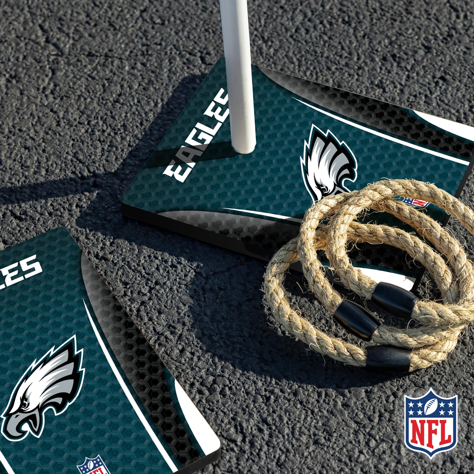 Wild Sports NFL Quoits Set with Direct Print HD Team Graphics – Tailgate Ring Toss Game – Great Gift for Any Football Fan! Ring Toss Family Outdoor Games for The Beach, BBQ, or Tailgate Party - Sports Collectibles, Sports Memorabilia, Sports Fan Shop, Sports Gifts