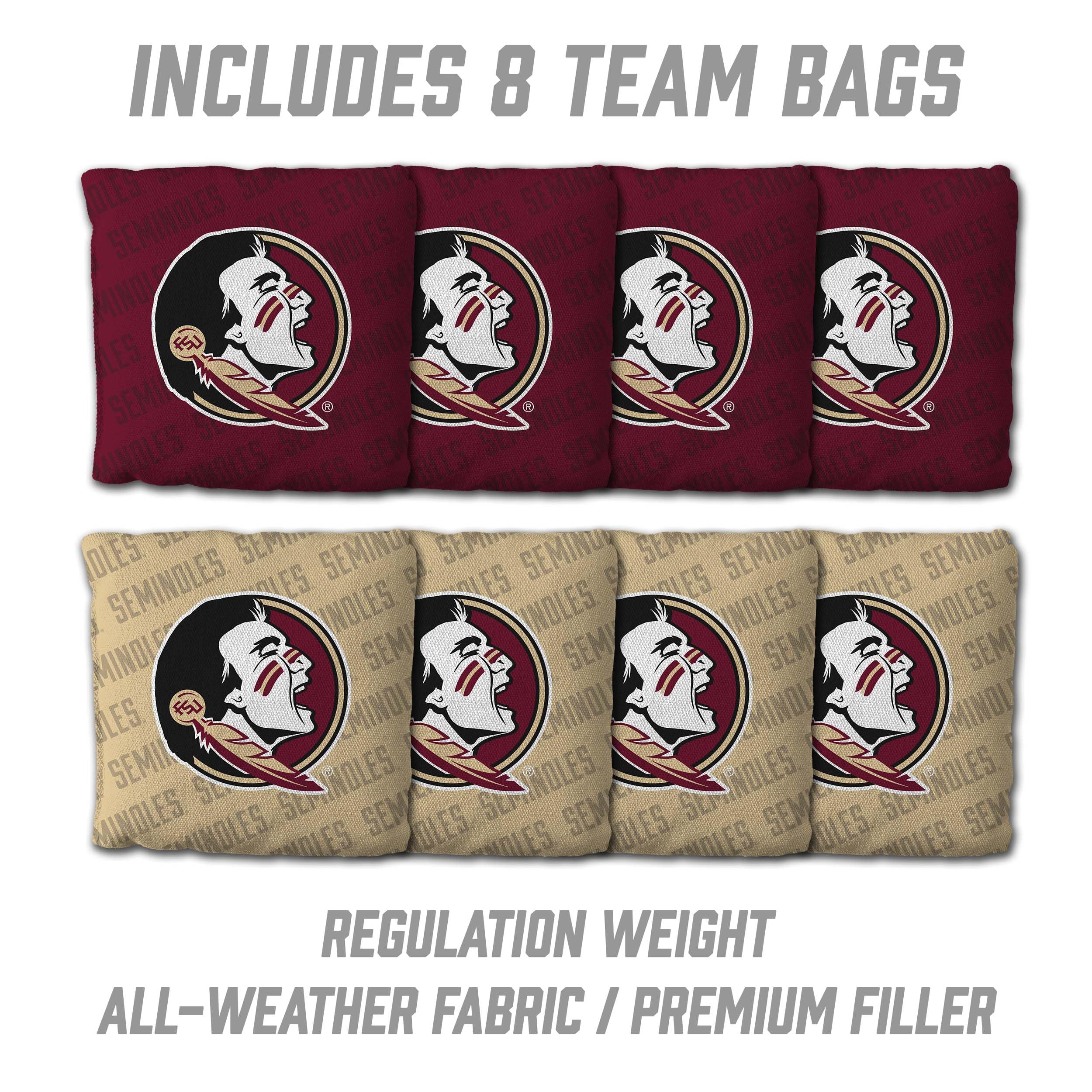 YouTheFan NCAA Florida State Seminoles 2’ x 4’ Professional Wood Cornhole Game with Logo Bags - Sports Collectibles, Sports Memorabilia, Sports Fan Shop, Sports Gifts