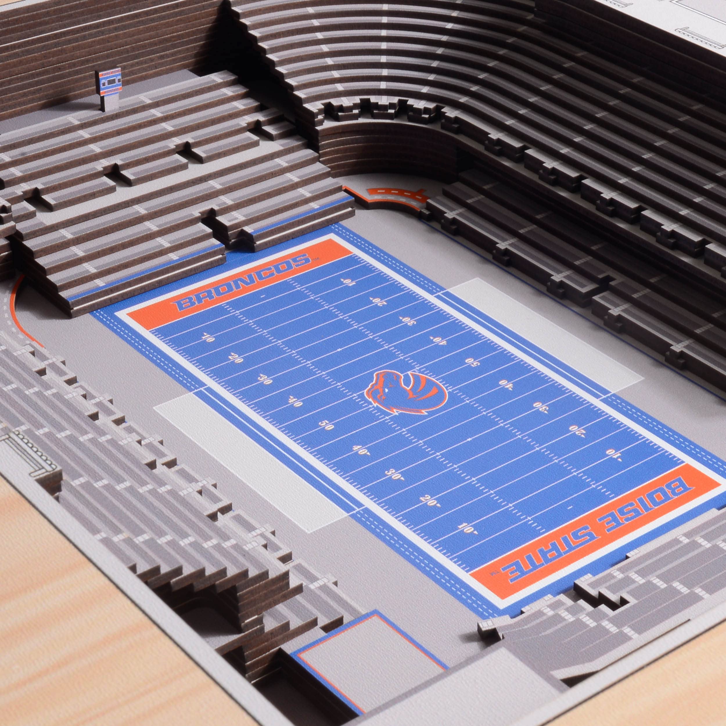YouTheFan NCAA Boise State Broncos 25-Layer StadiumViews 3D Wall Art - Albertsons Stadium - Sports Collectibles, Sports Memorabilia, Sports Fan Shop, Sports Gifts