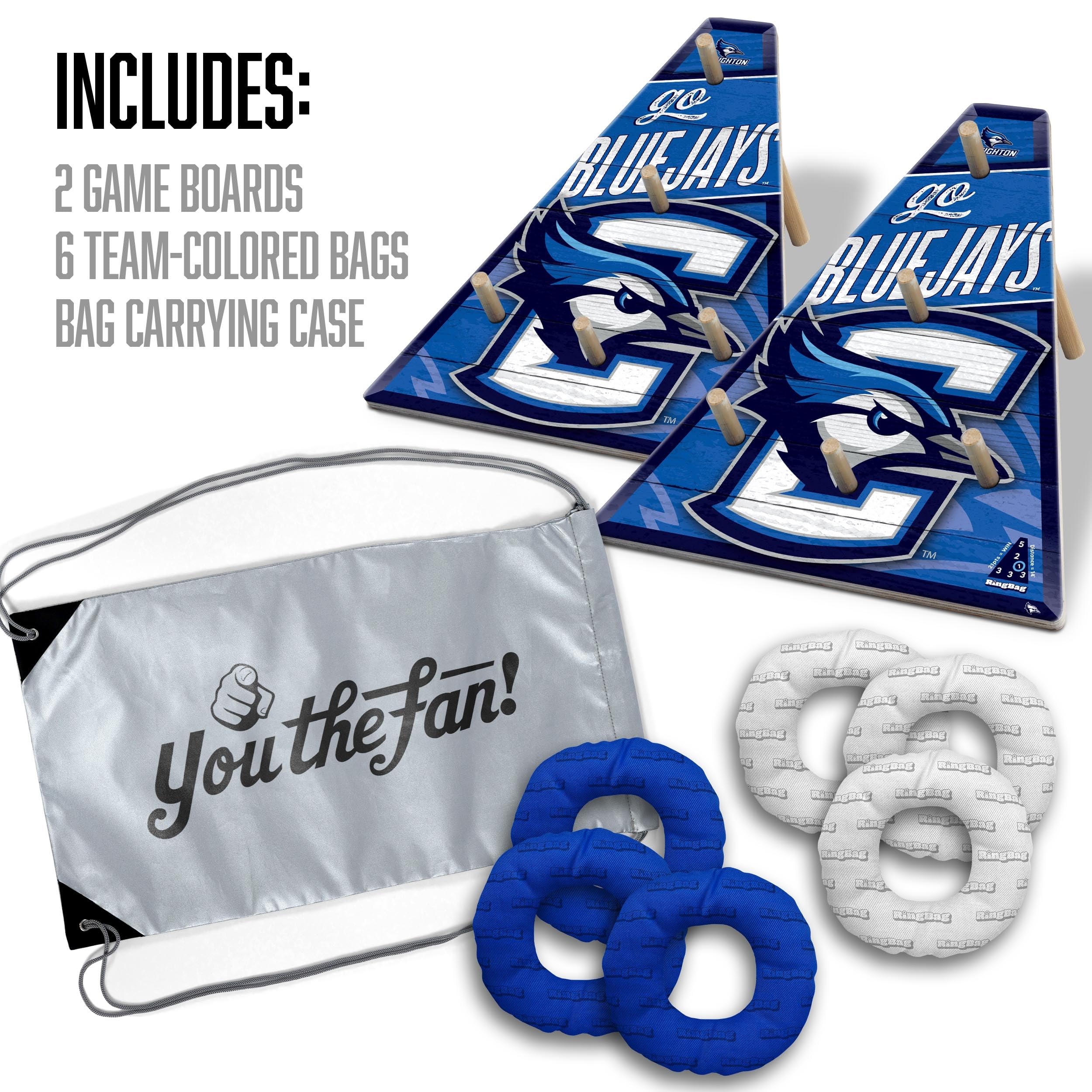 YouTheFan NCAA Creighton Bluejays RingBag - Sports Collectibles, Sports Memorabilia, Sports Fan Shop, Sports Gifts