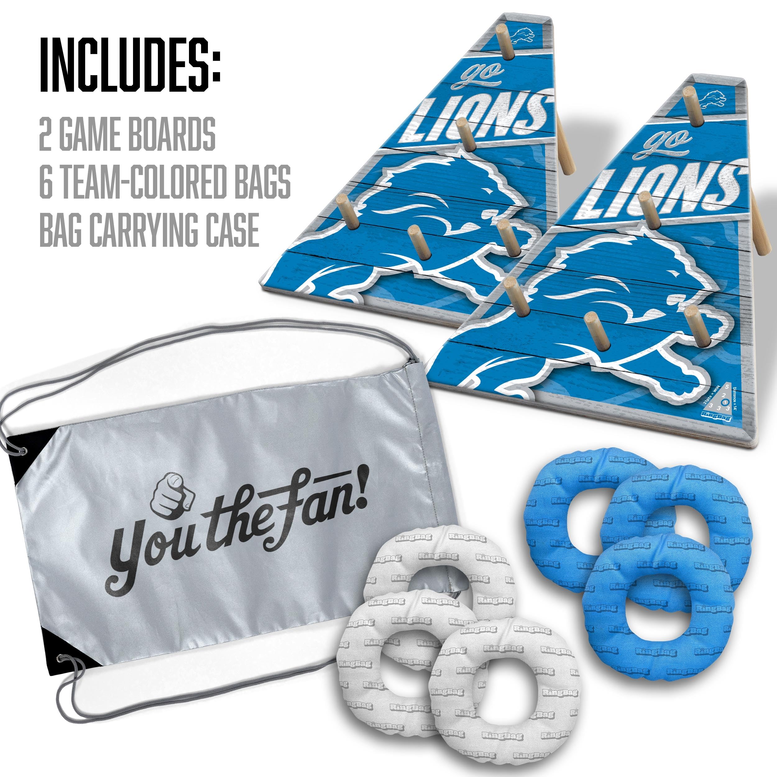 YouTheFan NFL Detroit Lions RingBag - Sports Collectibles, Sports Memorabilia, Sports Fan Shop, Sports Gifts