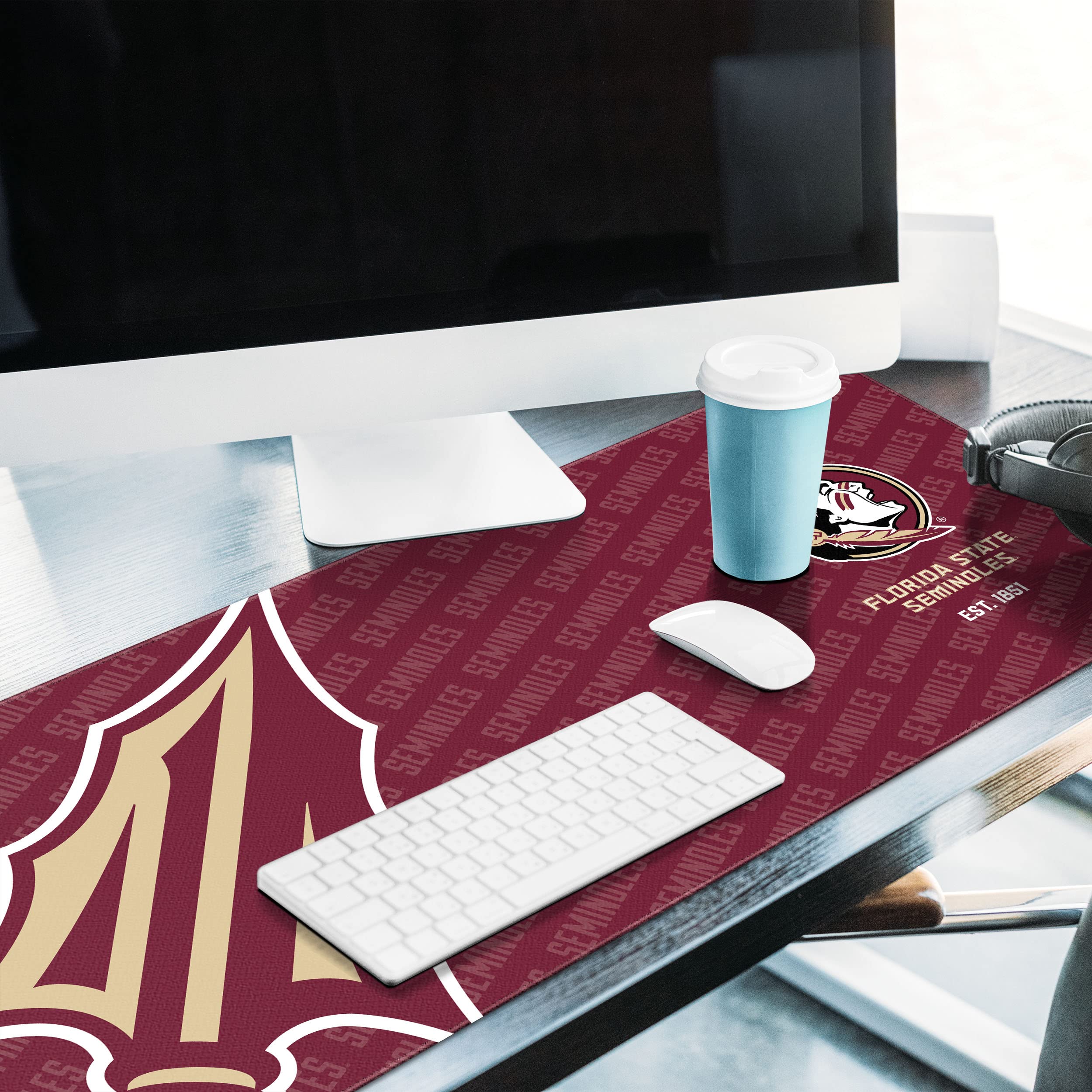 YouTheFan NCAA Florida State Seminoles Logo Series Desk Pad, Team Colors - Sports Collectibles, Sports Memorabilia, Sports Fan Shop, Sports Gifts