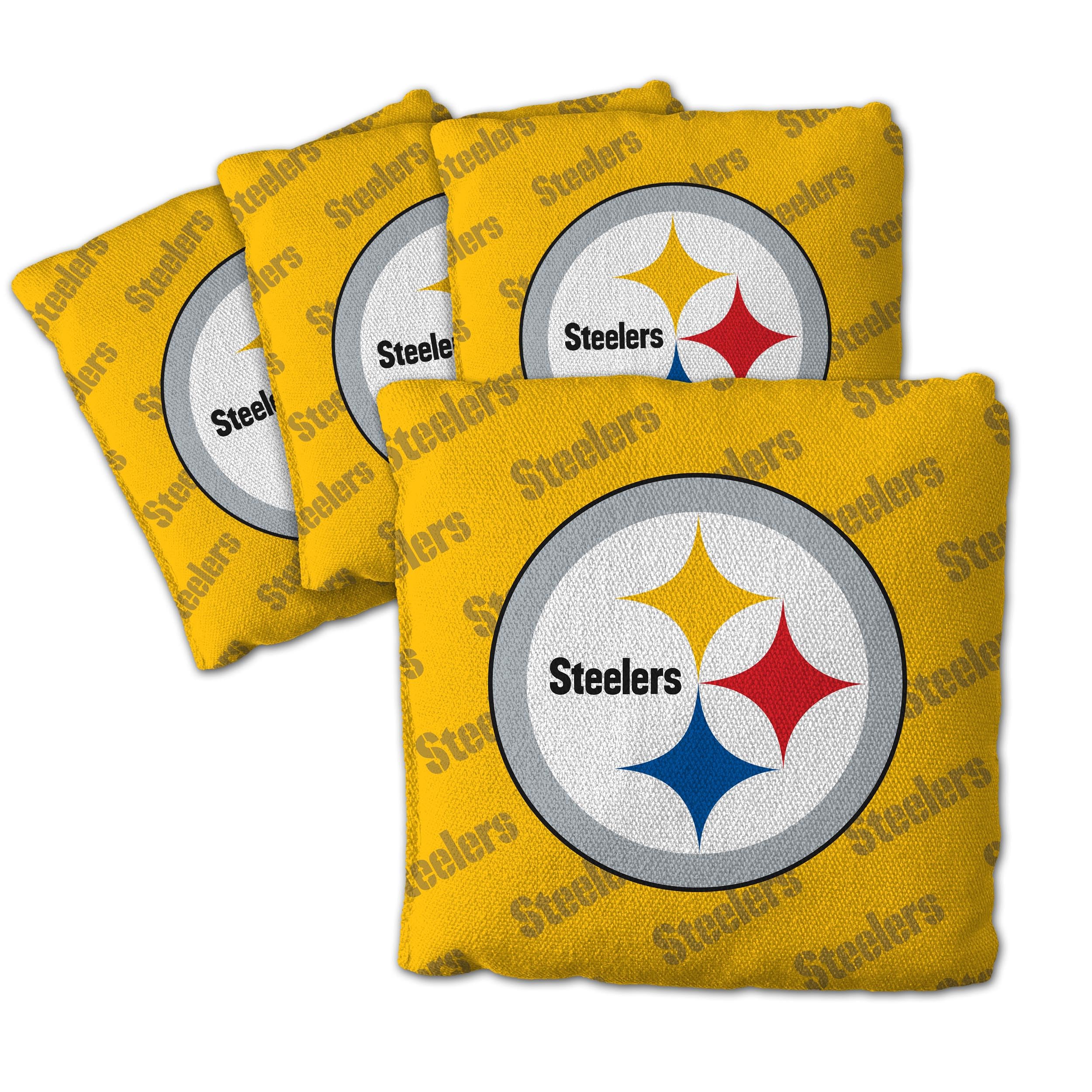 YouTheFan NFL Pittsburgh Steelers Cornhole Bags - 4PK - Yellow - Sports Collectibles, Sports Memorabilia, Sports Fan Shop, Sports Gifts