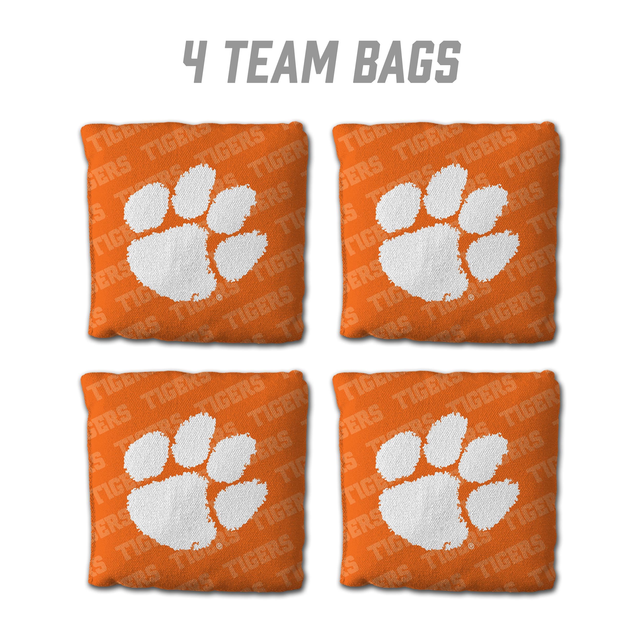 YouTheFan NCAA Clemson Tigers Cornhole Bags - 4PK - Orange - Sports Collectibles, Sports Memorabilia, Sports Fan Shop, Sports Gifts