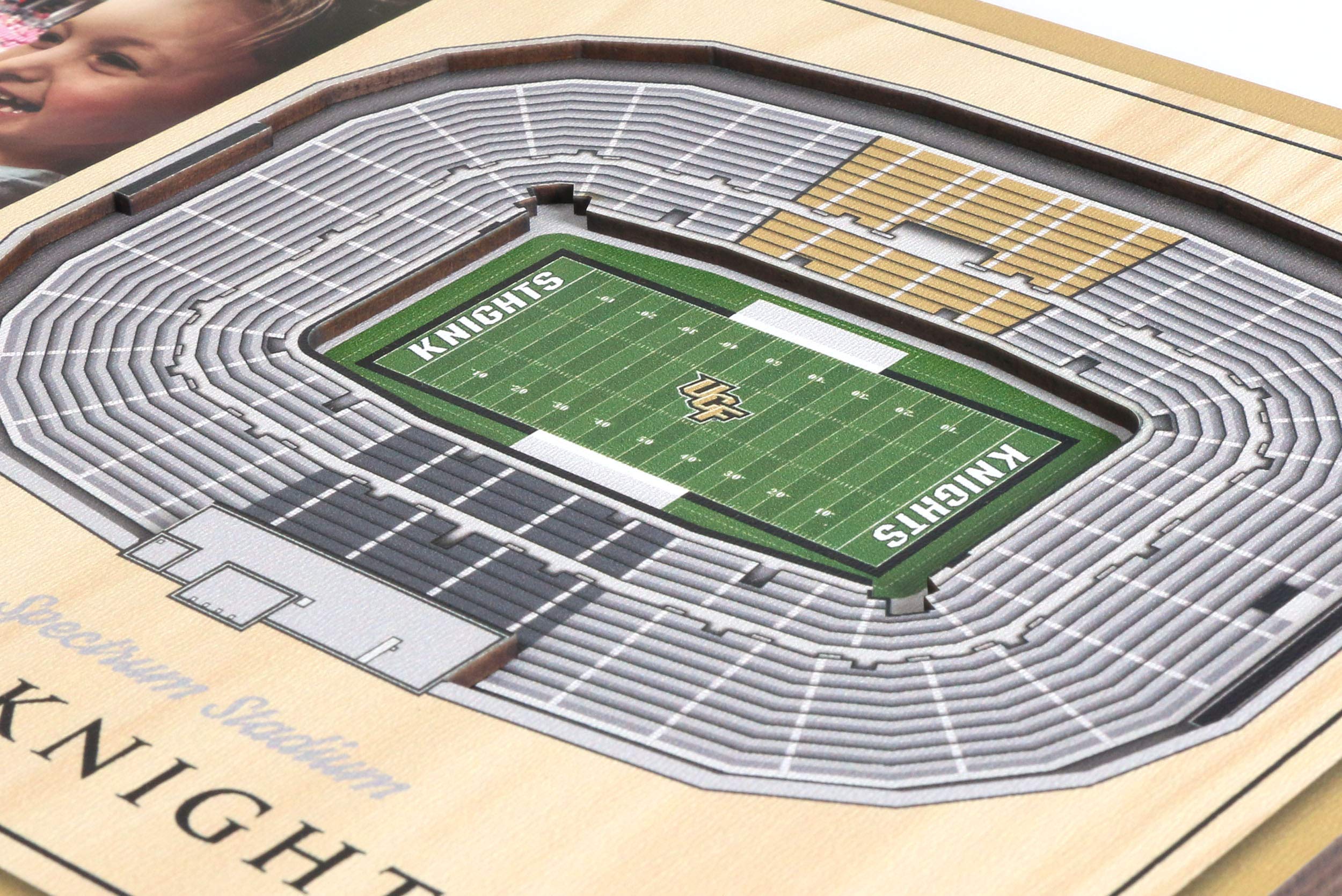 YouTheFan NCAA Central Florida Knights 3D StadiumView Picture Frame - Bounce House Stadium - Sports Collectibles, Sports Memorabilia, Sports Fan Shop, Sports Gifts