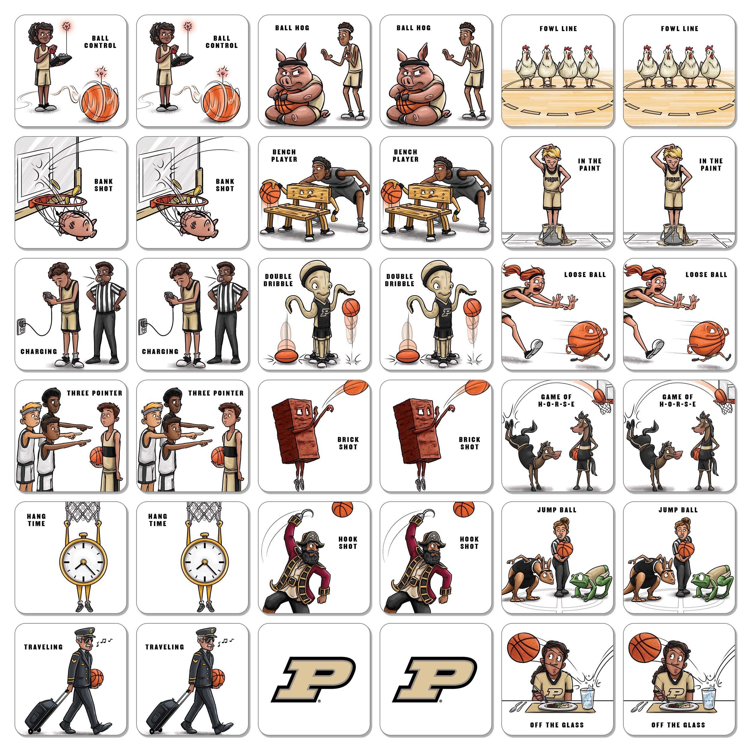 YouTheFan NCAA Purdue Boilermakers Licensed Memory Match Game Medium - Sports Collectibles, Sports Memorabilia, Sports Fan Shop, Sports Gifts