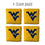 YouTheFan NCAA West Virginia Mountaineers Cornhole Bags - 4PK - Yellow - Sports Collectibles, Sports Memorabilia, Sports Fan Shop, Sports Gifts