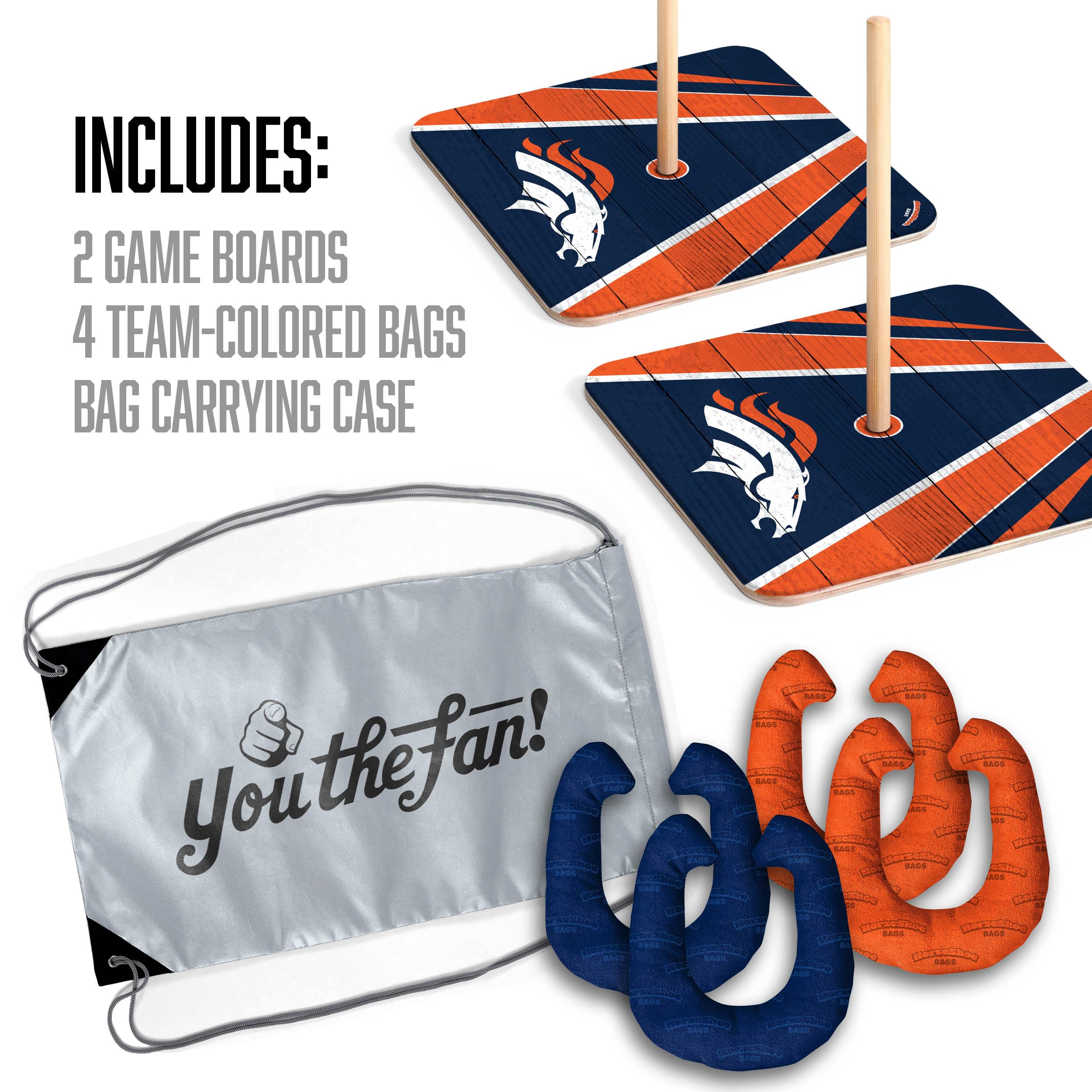 YouTheFan NFL Denver Broncos Horseshoe Bags Game - Sports Collectibles, Sports Memorabilia, Sports Fan Shop, Sports Gifts