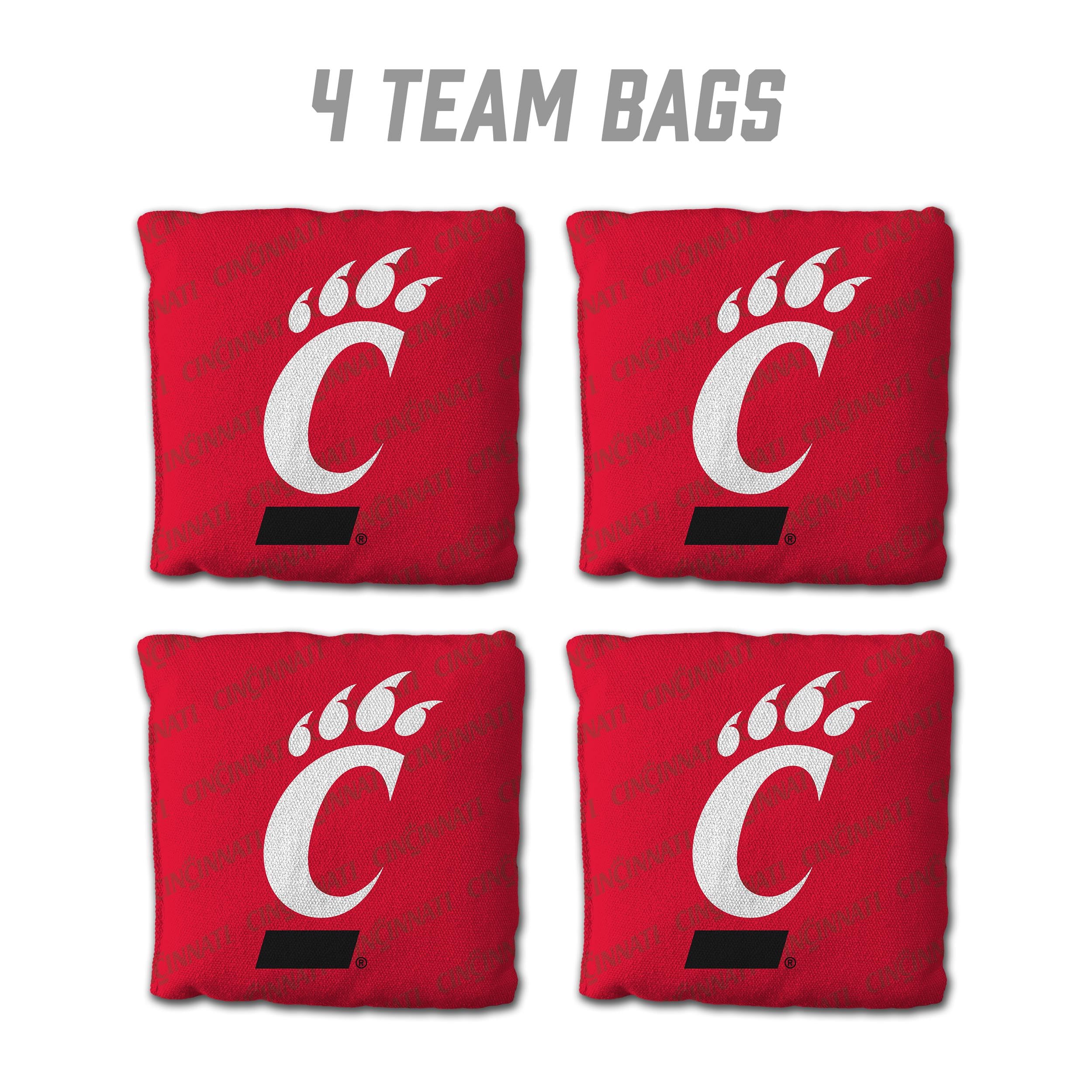 YouTheFan NCAA Cincinnati Bearcats Cornhole Bags - 4PK - Red - Sports Collectibles, Sports Memorabilia, Sports Fan Shop, Sports Gifts