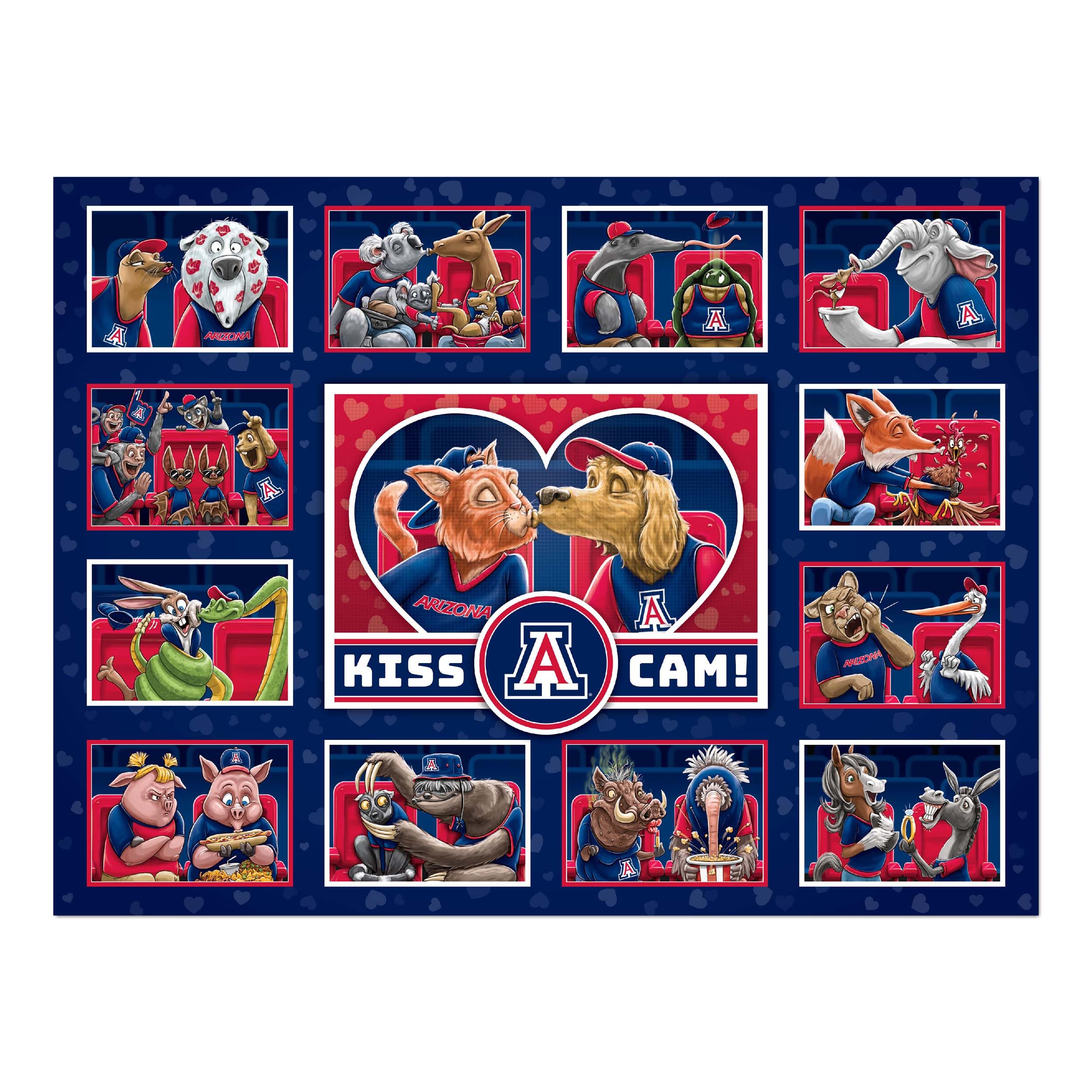 YouTheFan NCAA Arizona Wildcats Kiss Cam 500pc Puzzle - Sports Gifts, Sports Memorabilia, Sports Collectibles, Fan Shop
