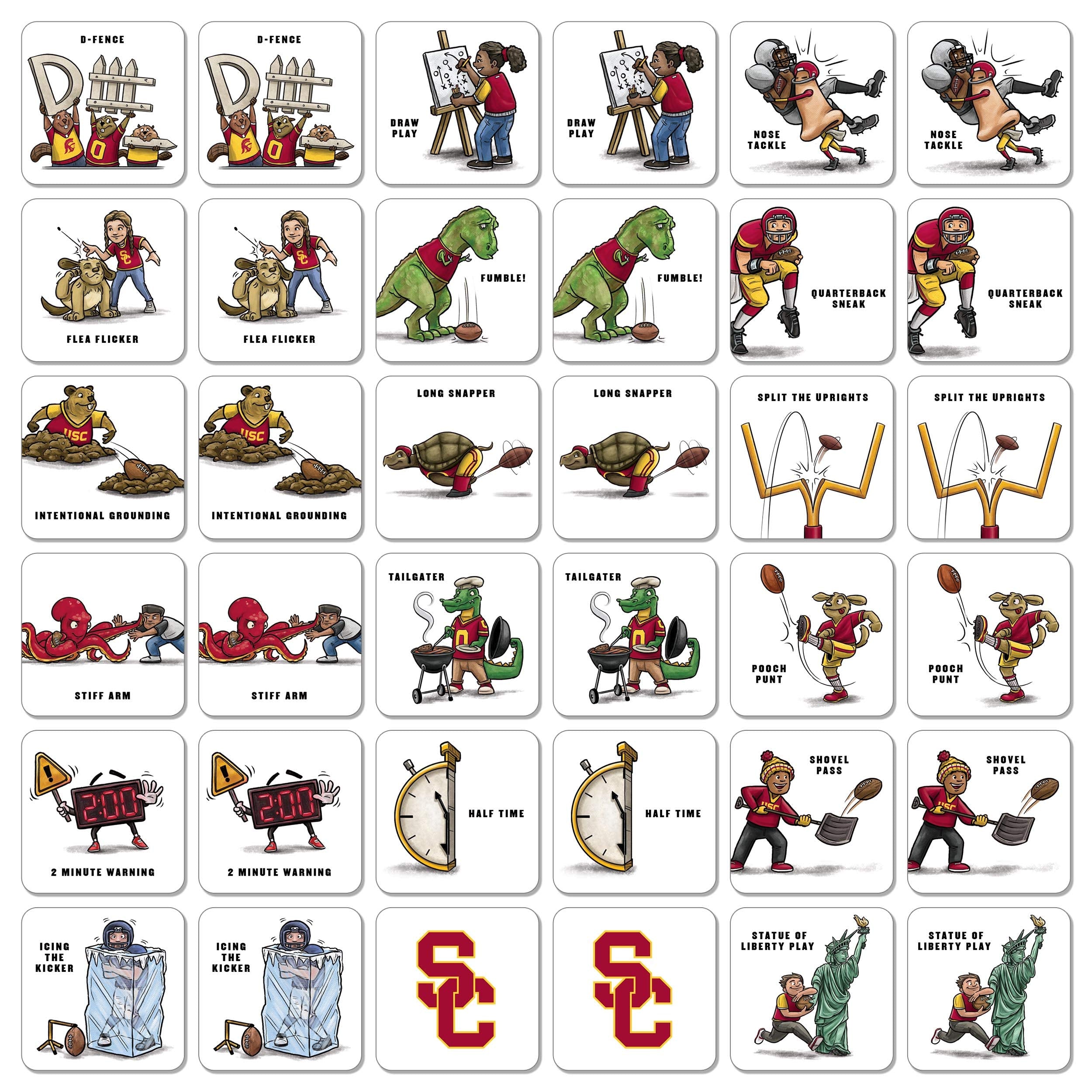 YouTheFan NCAA USC Trojans Licensed Memory Match Game - Sports Collectibles, Sports Memorabilia, Sports Fan Shop, Sports Gifts