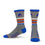 For Bare Feet Mens NCAA Boise State Broncos 5 Star Crew Sock Marble Grey Large - Sports Gifts, Sports Memorabilia, Sports Collectibles, Fan Shop