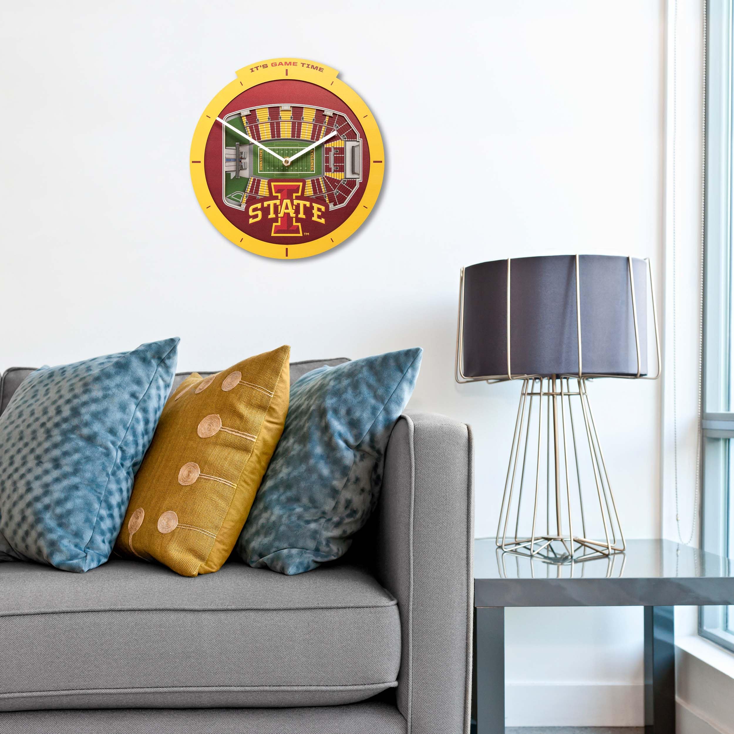 YouTheFan NCAA Iowa State Cyclones 3D StadiumView Clock - Sports Collectibles, Sports Memorabilia, Sports Fan Shop, Sports Gifts