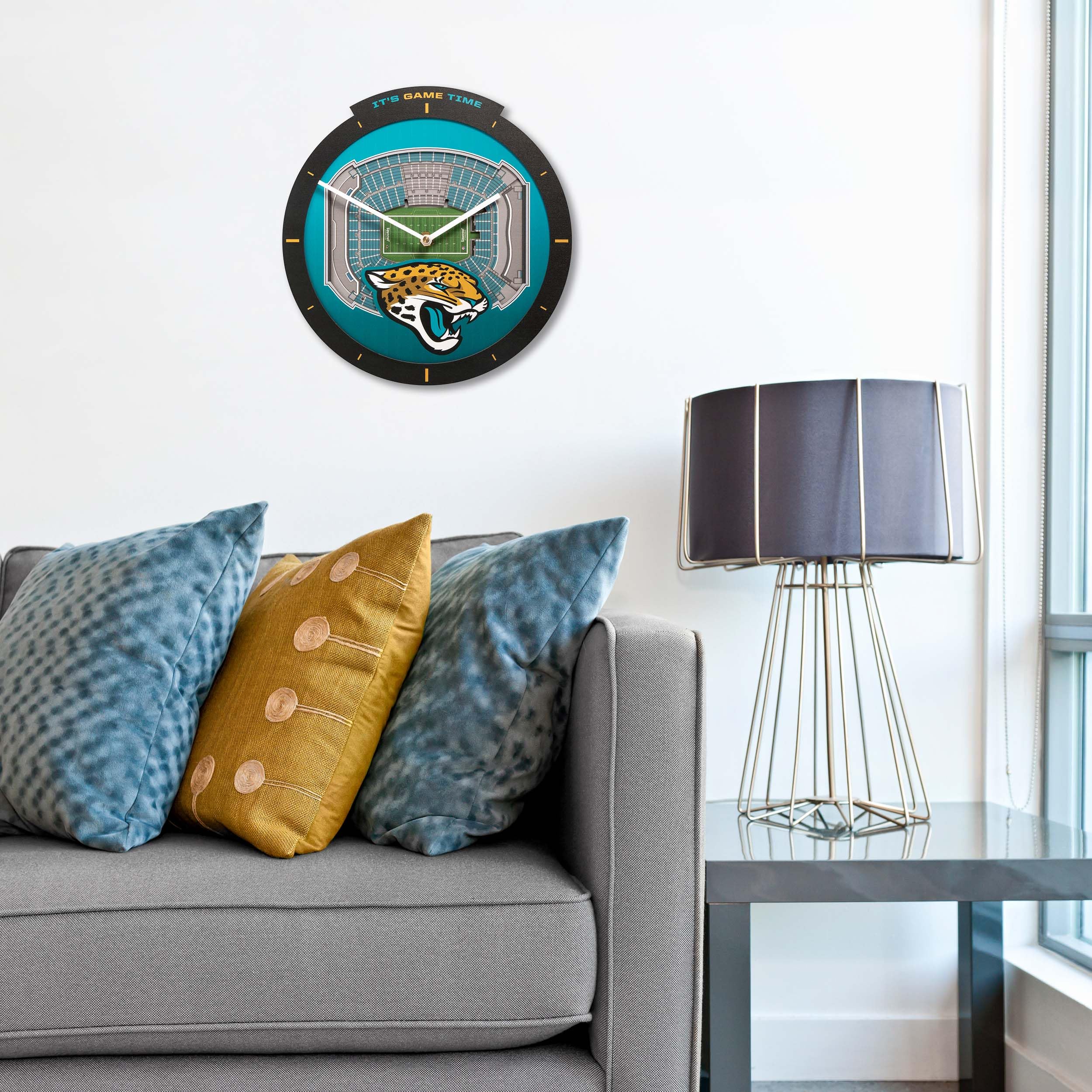 YouTheFan NFL Jacksonville Jaguars 3D StadiumView Clock - Sports Collectibles, Sports Memorabilia, Sports Fan Shop, Sports Gifts