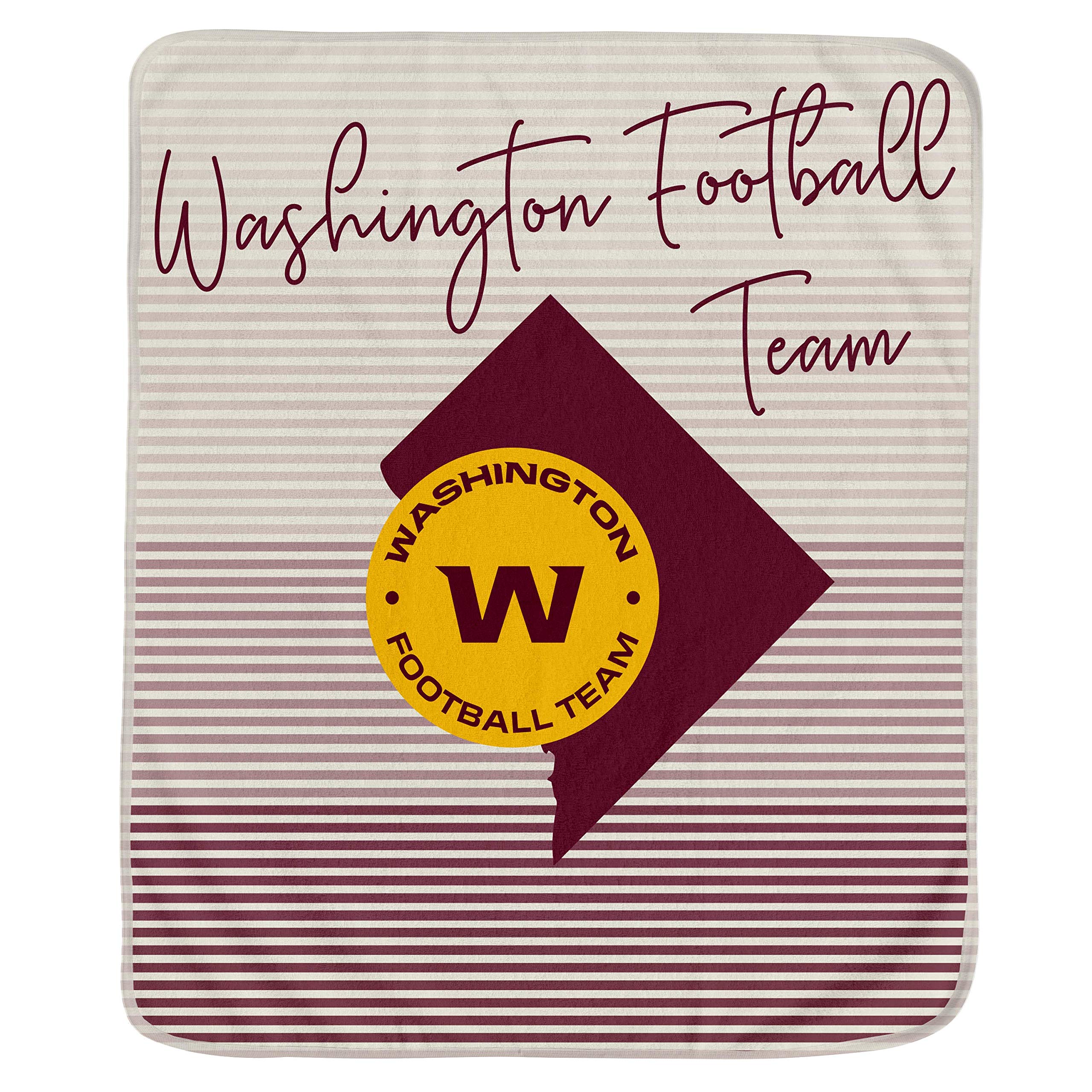 Pegasus Sports NFL Ultra Fleece State Stripe Blanket- Washington Football Team, Team Color, 60x70 - Sports Gifts, Sports Memorabilia, Sports Collectibles, Fan Shop