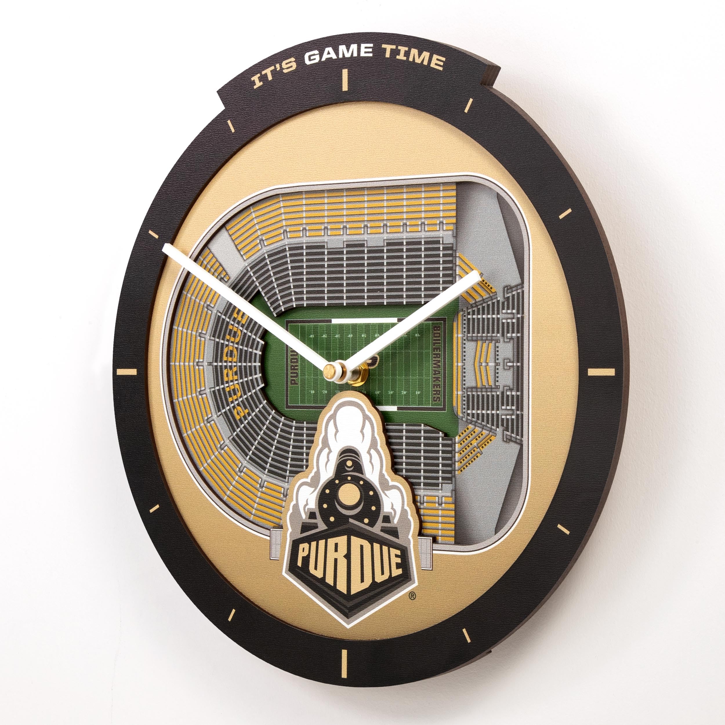 YouTheFan NCAA Purdue Boilermakers FB 3D StadiumView Clock - Sports Collectibles, Sports Memorabilia, Sports Fan Shop, Sports Gifts