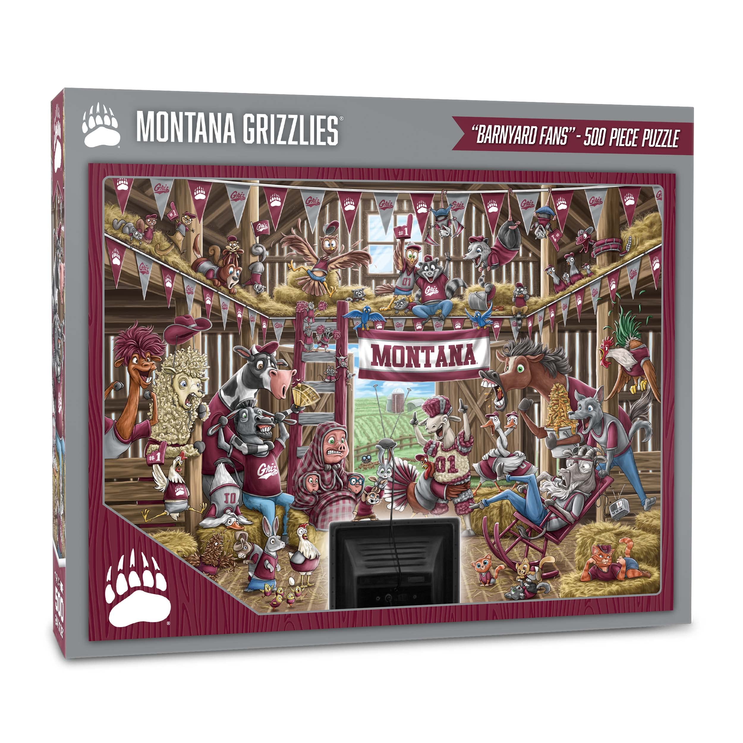YouTheFan NCAA Montana Grizzlies Barnyard Fans 500pc Puzzle - Sports Collectibles, Sports Memorabilia, Sports Fan Shop, Sports Gifts