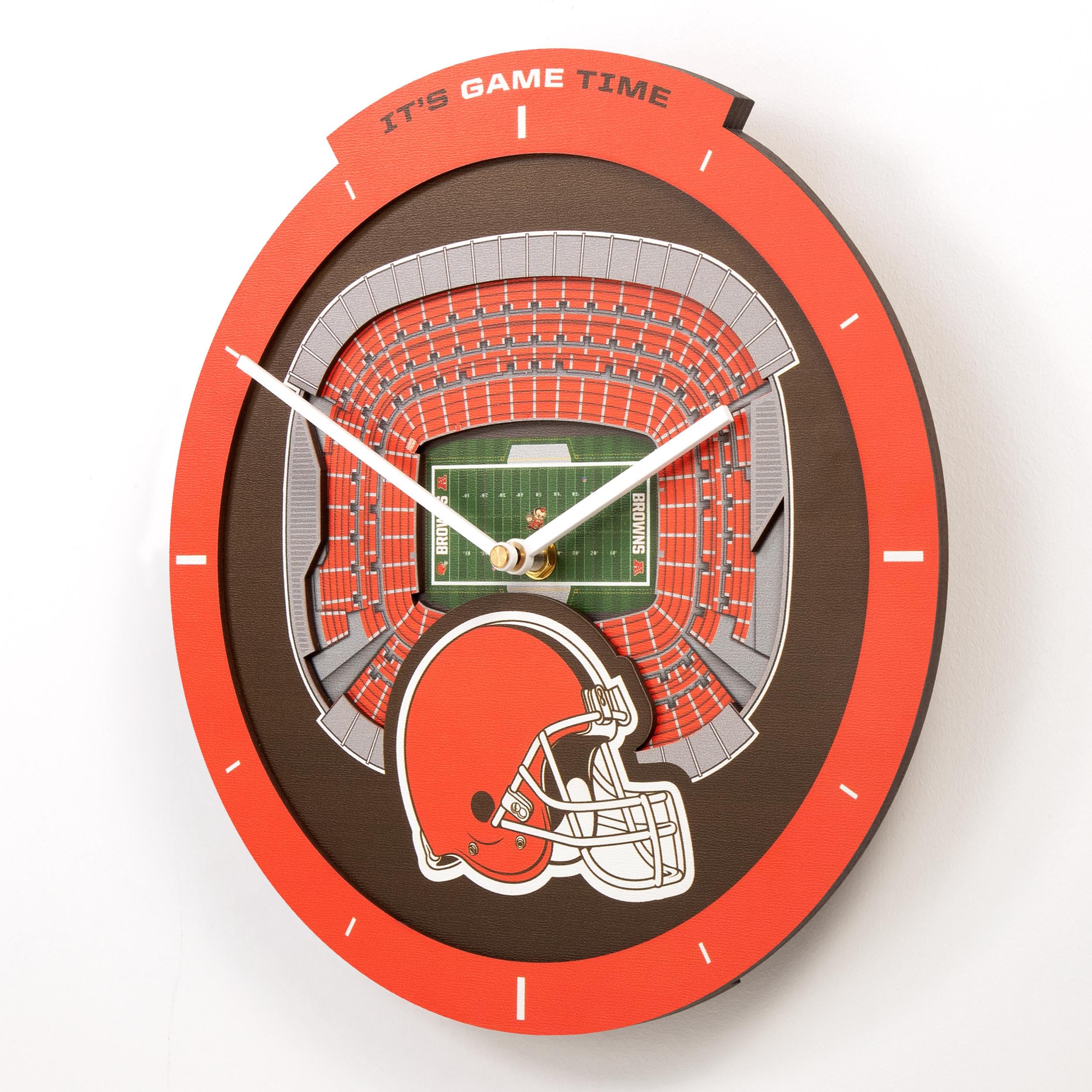 YouTheFan NFL Cleveland Browns 3D StadiumView Clock - Sports Gifts, Sports Memorabilia, Sports Collectibles, Fan Shop