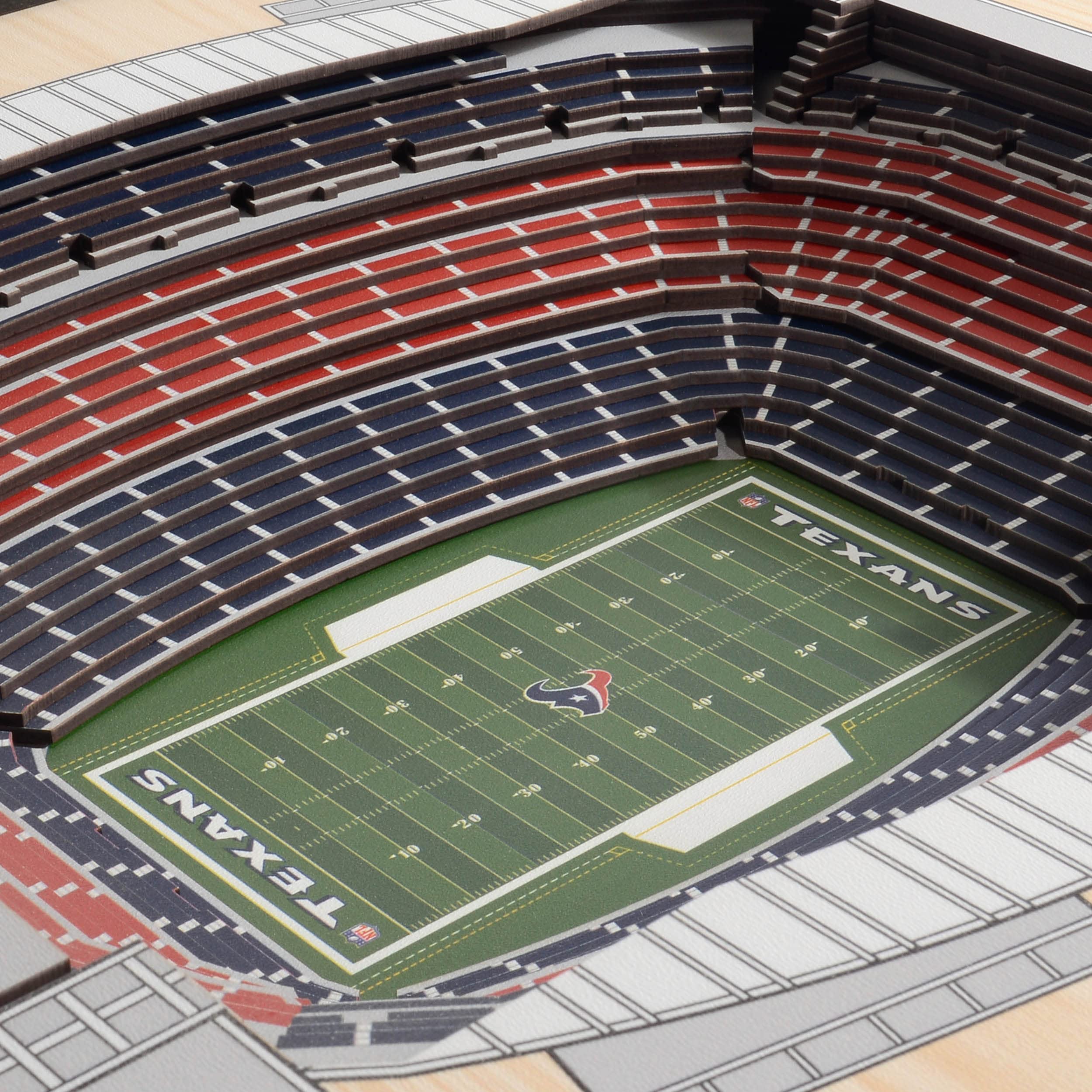 YouTheFan NFL Houston Texans 25-Layer StadiumView 3D Wall Art - Sports Collectibles, Sports Memorabilia, Sports Fan Shop, Sports Gifts