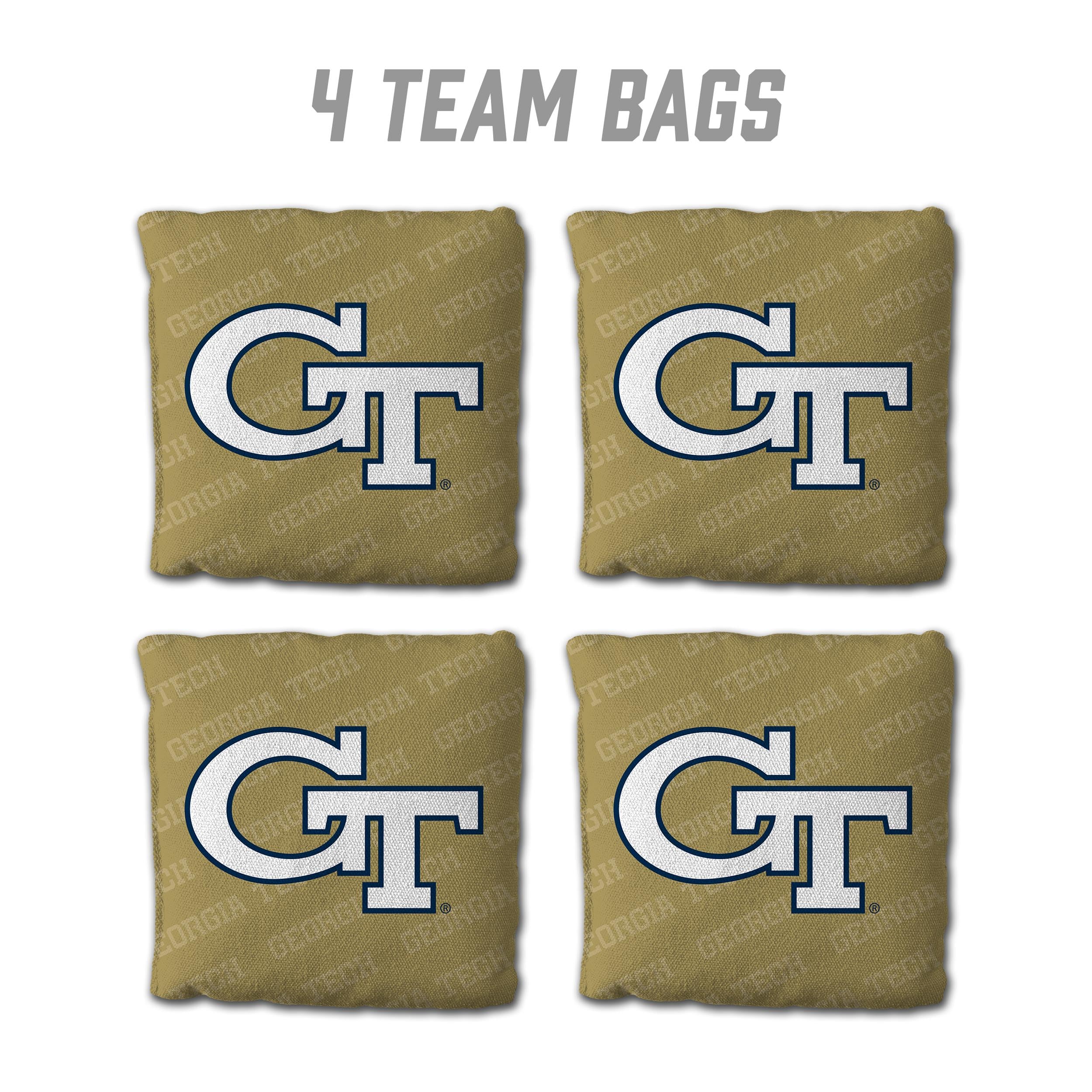 YouTheFan NCAA Georgia Tech Yellow Jackets Cornhole Bags - 4PK - Gold - Sports Collectibles, Sports Memorabilia, Sports Fan Shop, Sports Gifts