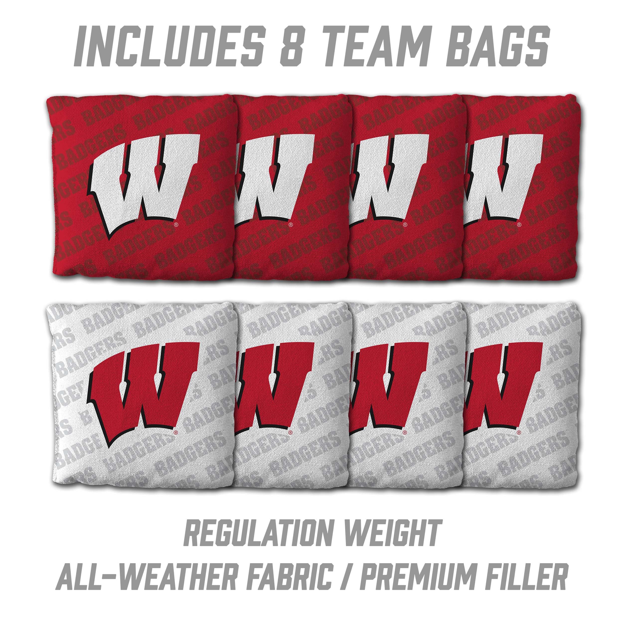 YouTheFan NCAA Wisconsin Badgers 2’ x 4’ Professional Wood Cornhole Game with Logo Bags - Sports Collectibles, Sports Memorabilia, Sports Fan Shop, Sports Gifts
