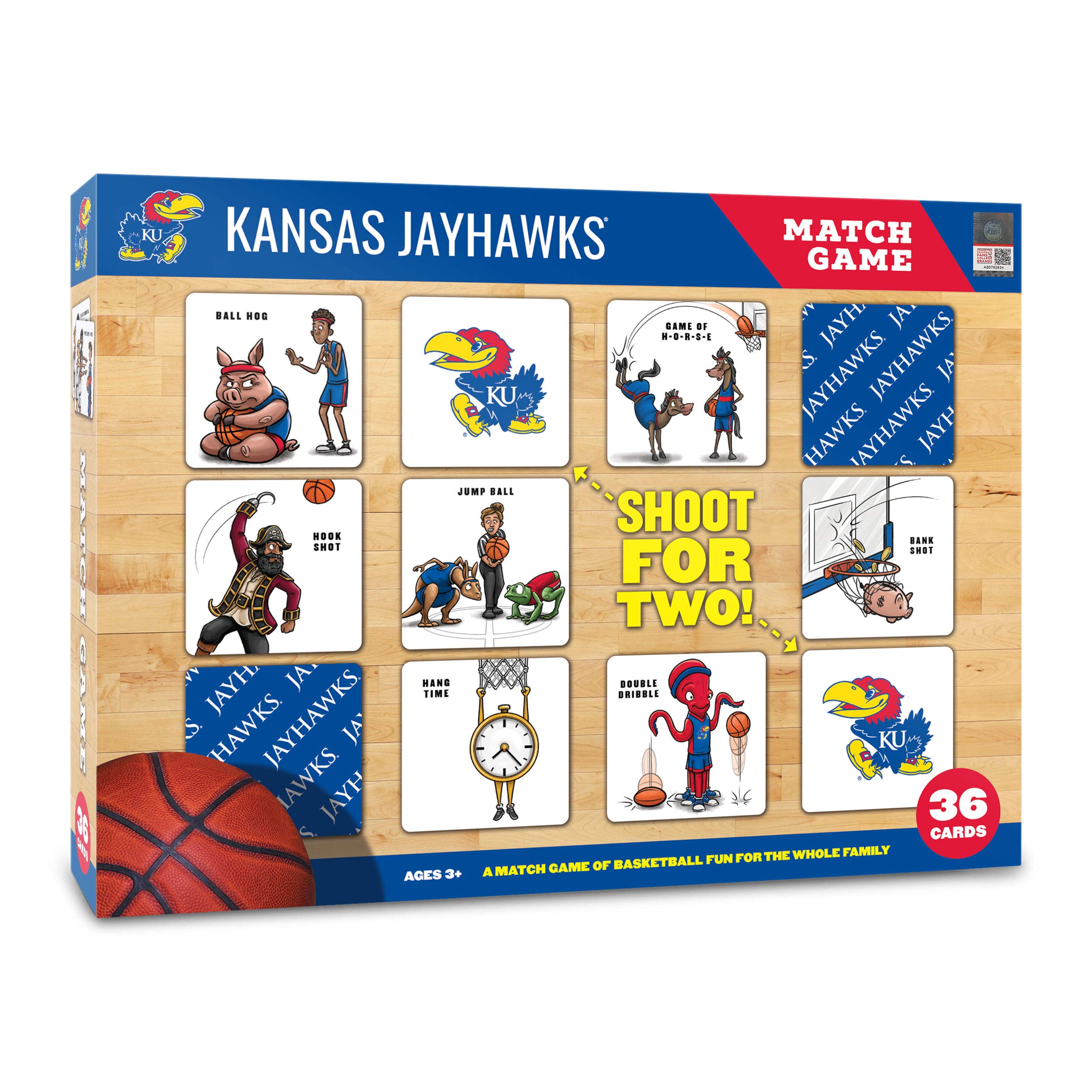 YouTheFan NCAA Kansas Jayhawks Licensed Memory Match Game - Sports Gifts, Sports Memorabilia, Sports Collectibles, Fan Shop