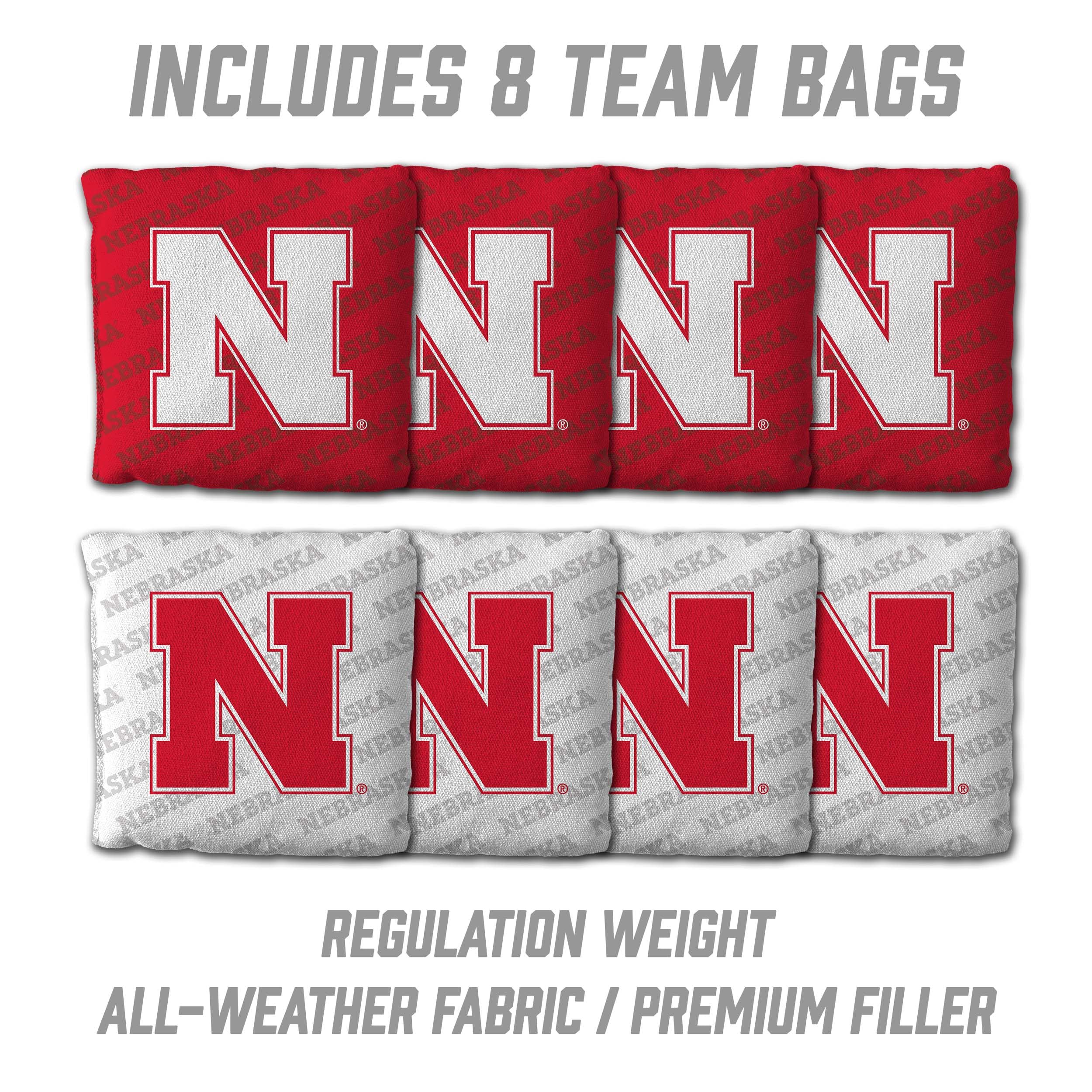 YouTheFan NCAA Nebraska Cornhuskers 2’ x 4’ Professional Wood Cornhole Game with Logo Bags - Sports Collectibles, Sports Memorabilia, Sports Fan Shop, Sports Gifts