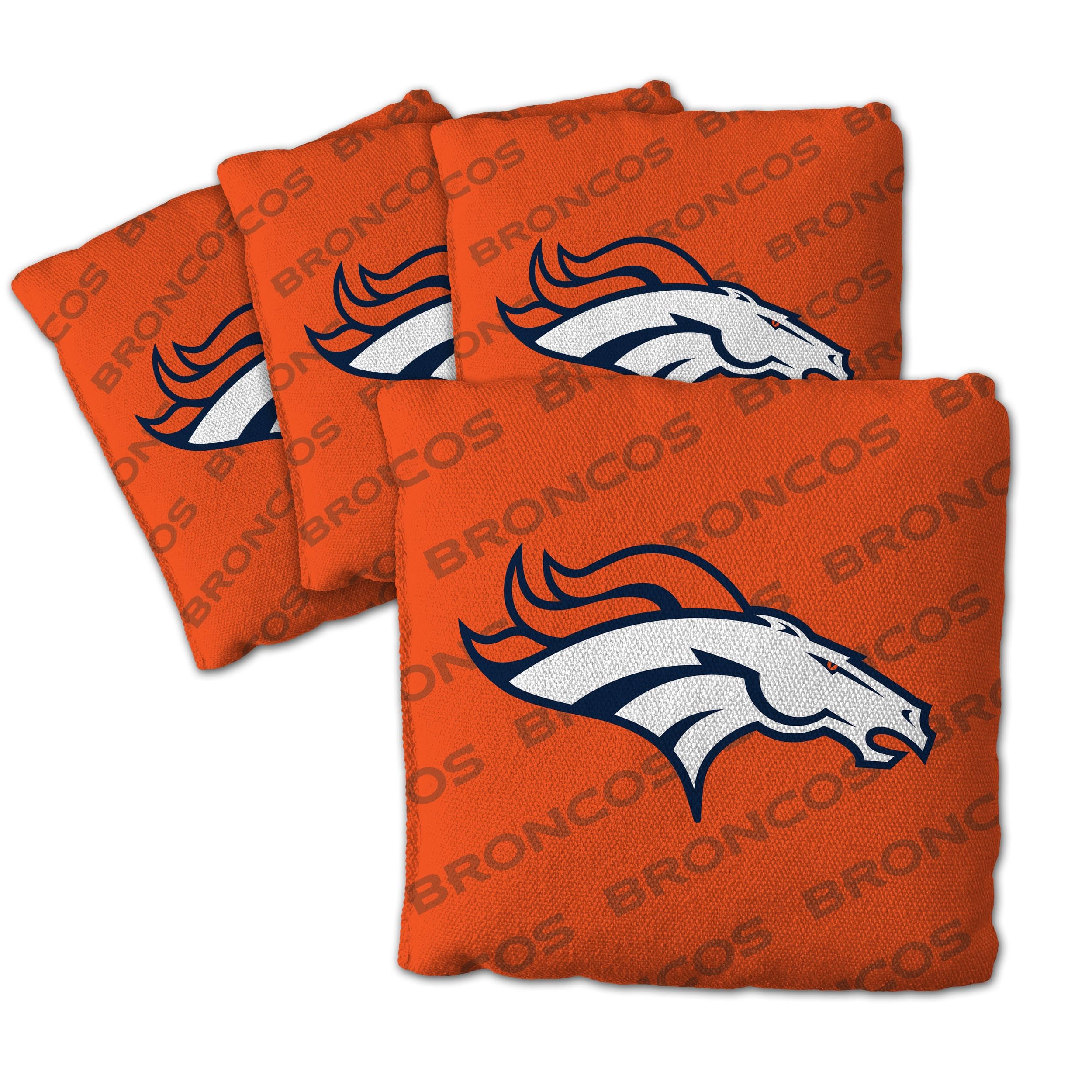 YouTheFan NFL Denver Broncos Cornhole Bags - 4PK - Orange - Sports Collectibles, Sports Memorabilia, Sports Fan Shop, Sports Gifts