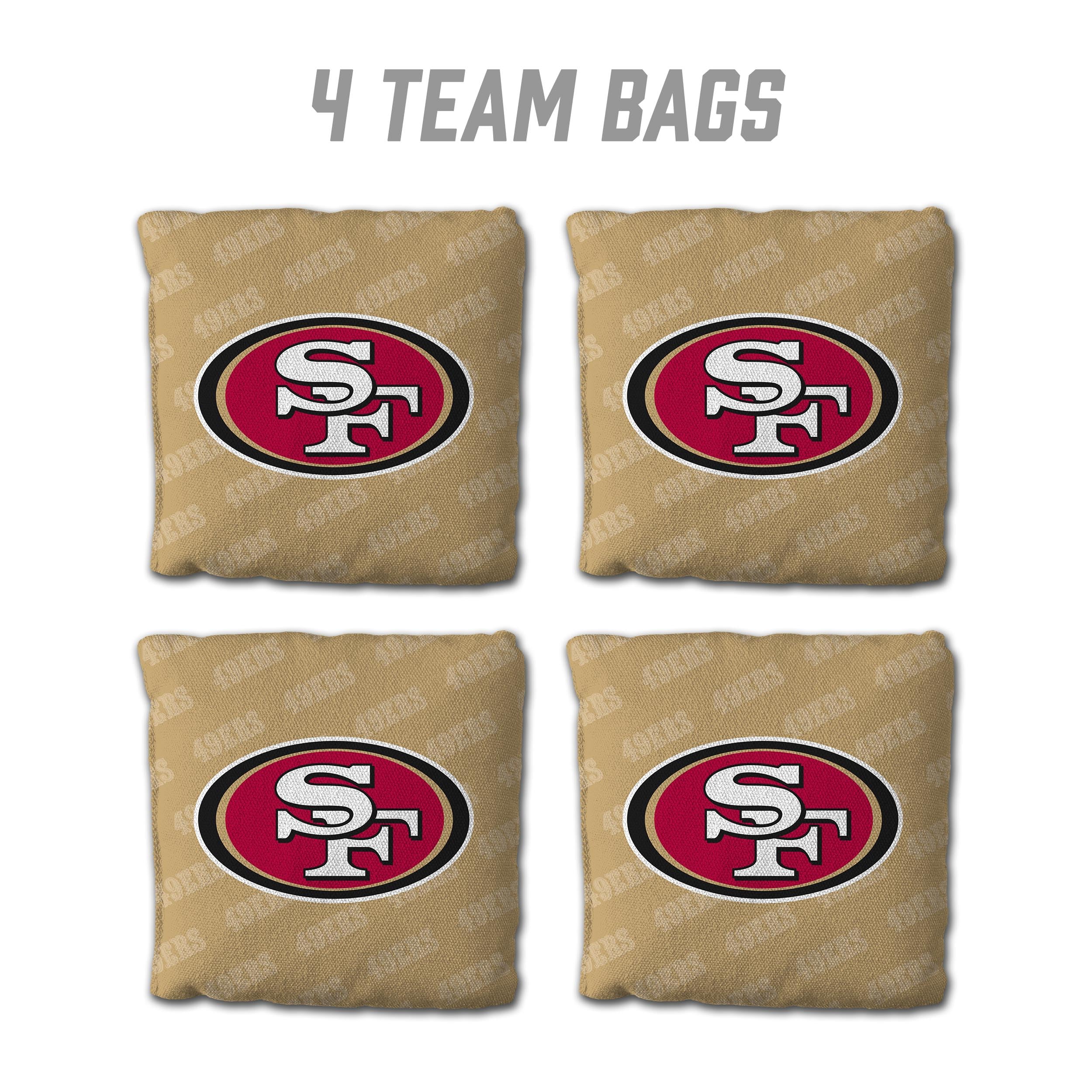 YouTheFan NFL San Francisco 49ers Cornhole Bags - 4PK - Gold - Sports Collectibles, Sports Memorabilia, Sports Fan Shop, Sports Gifts